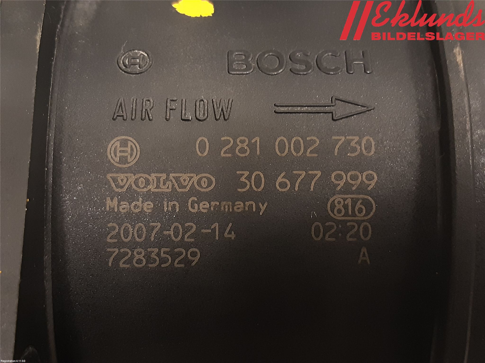 Volvo V70 05-08 Injluftmassamätare