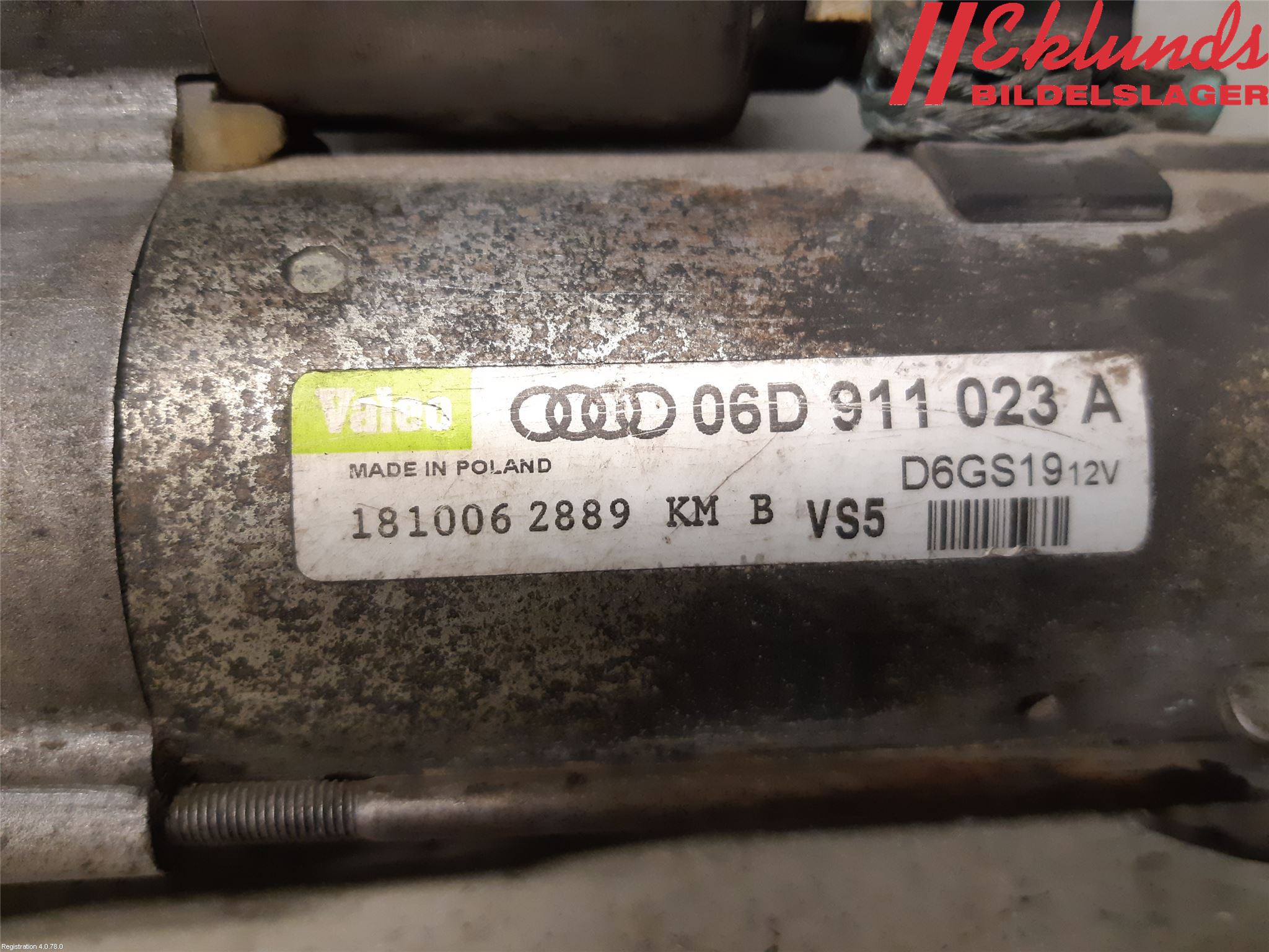 Audi A6/S6     05-11 Startmotor
