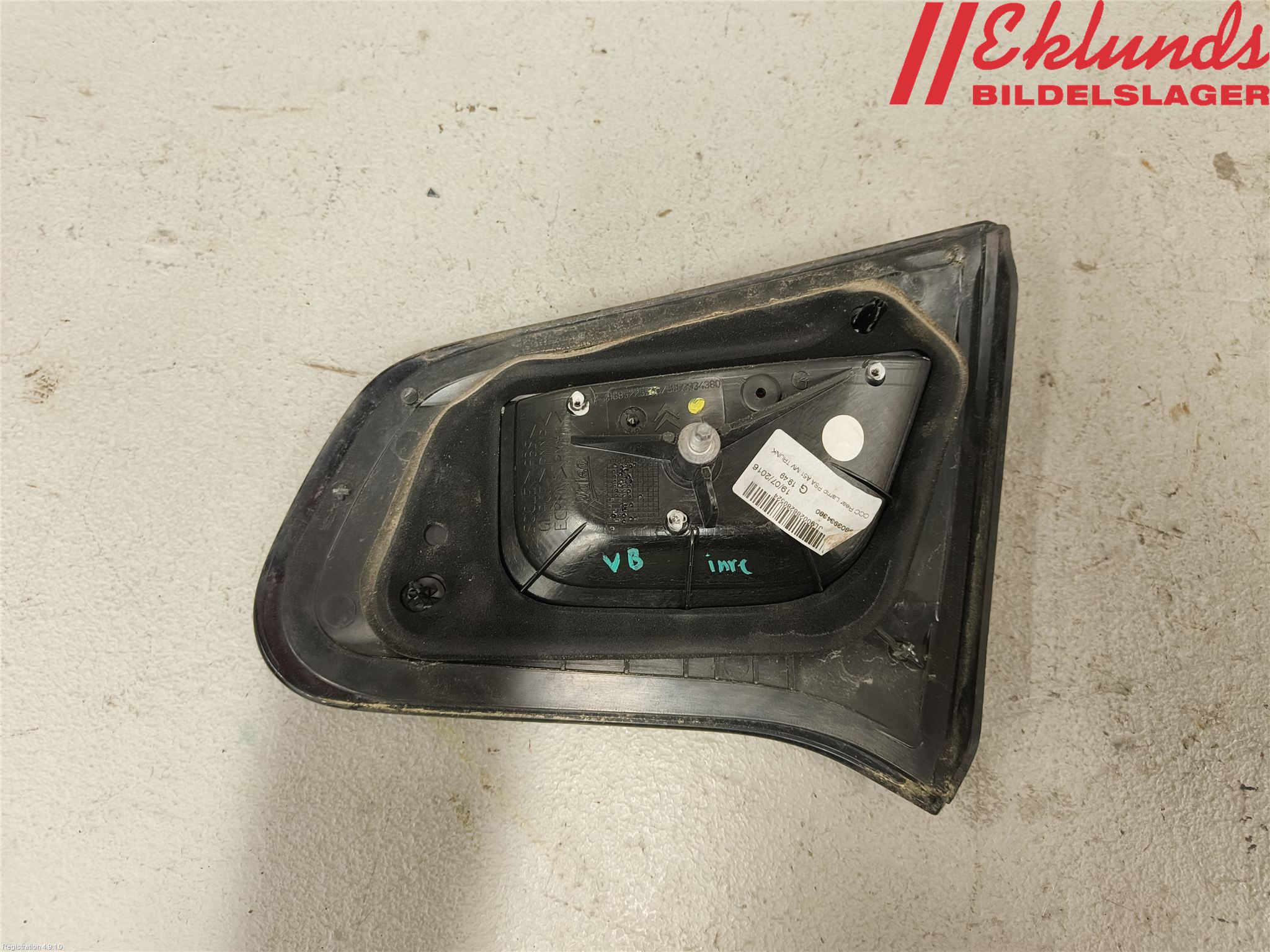 Citroen C3 10-17 Bakljus Lucka Vä