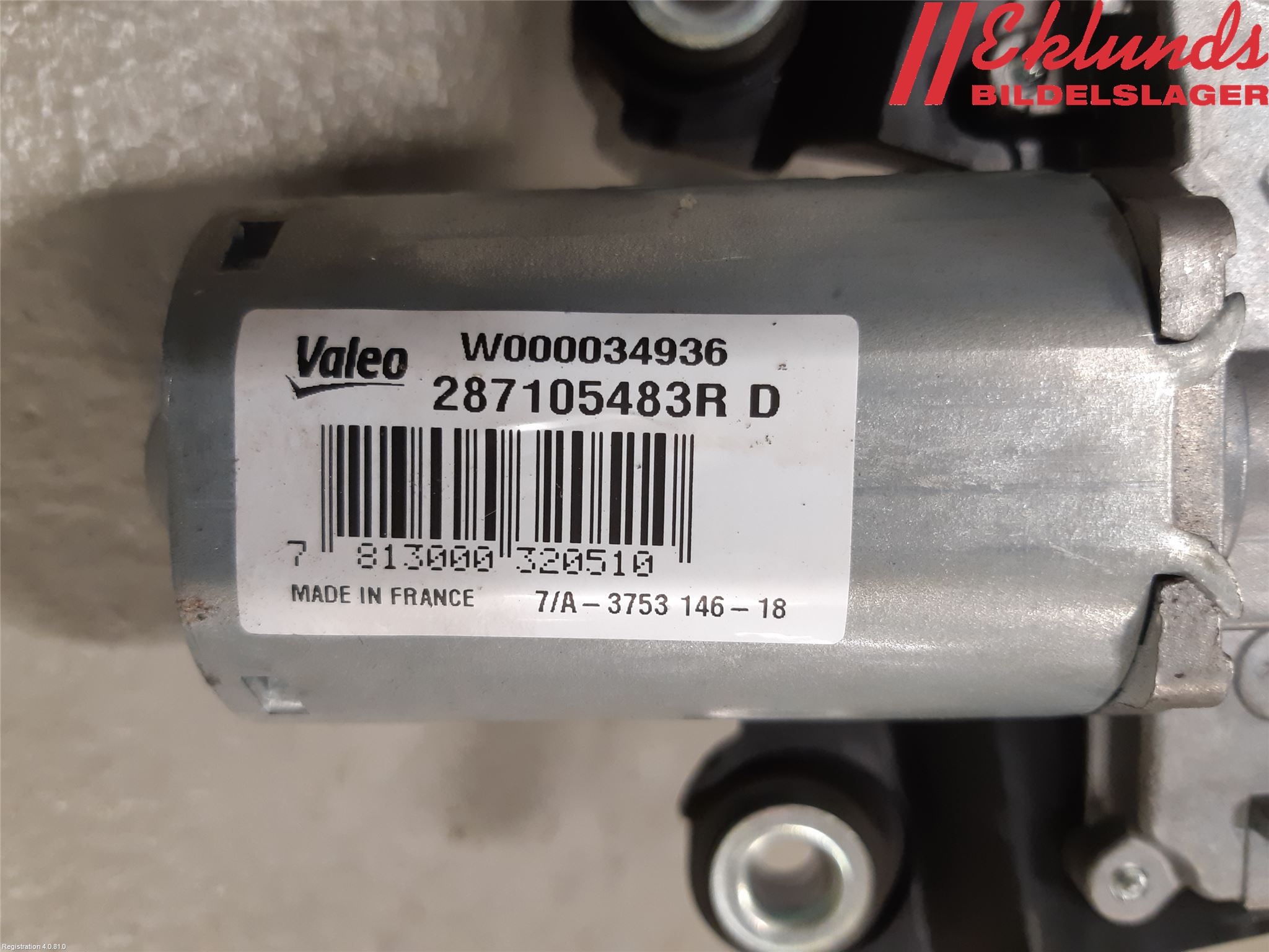 Renault CAPTUR 13-19 Torkarmotor Baklucka