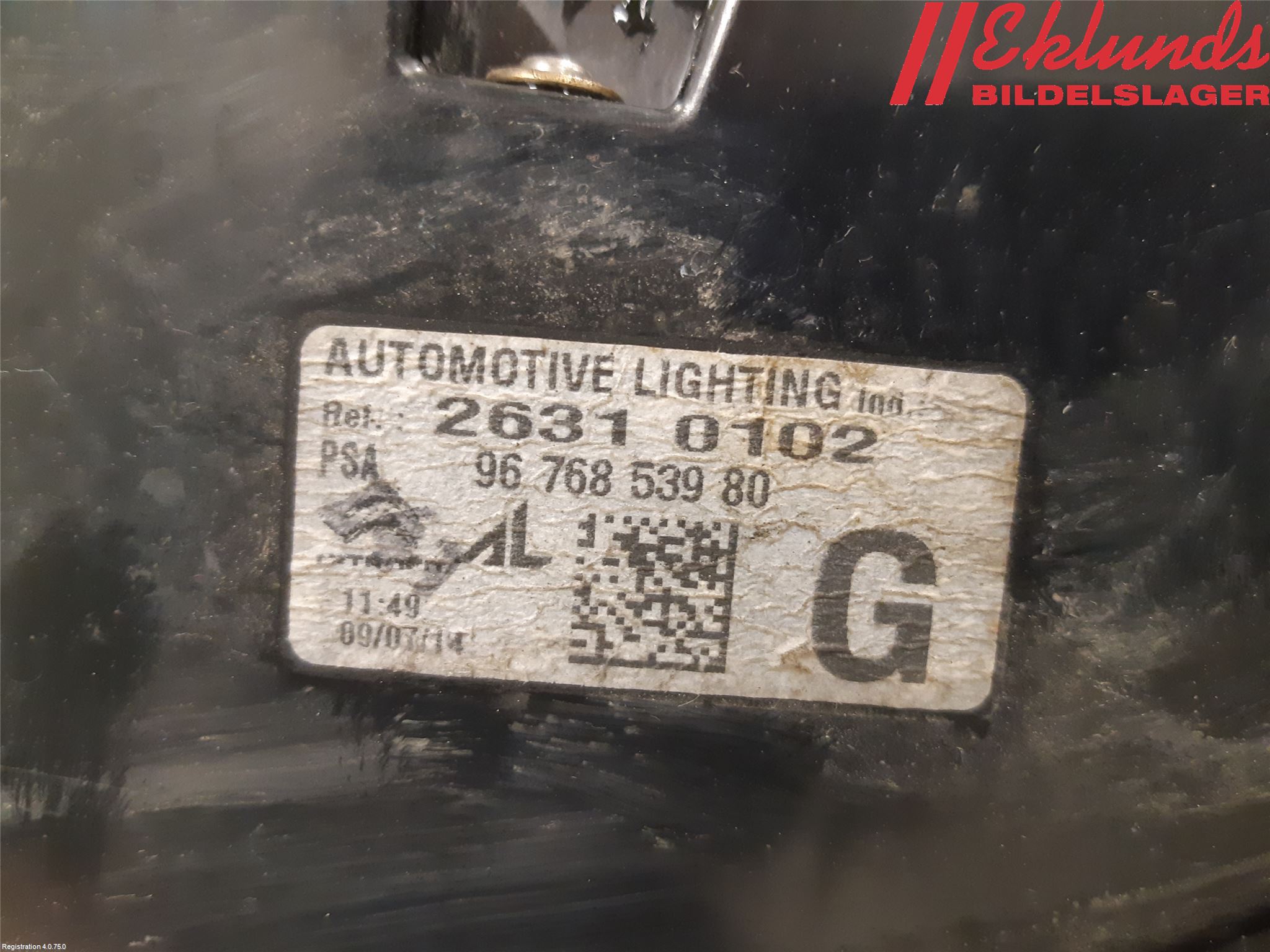 Citroen C4 GRAND PICASSO 14-18 Bakljus Vänster