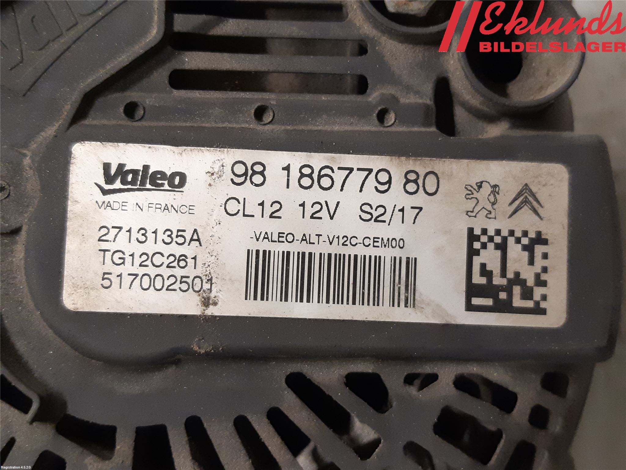 Citroen COTROEN C3 17-24 Generator