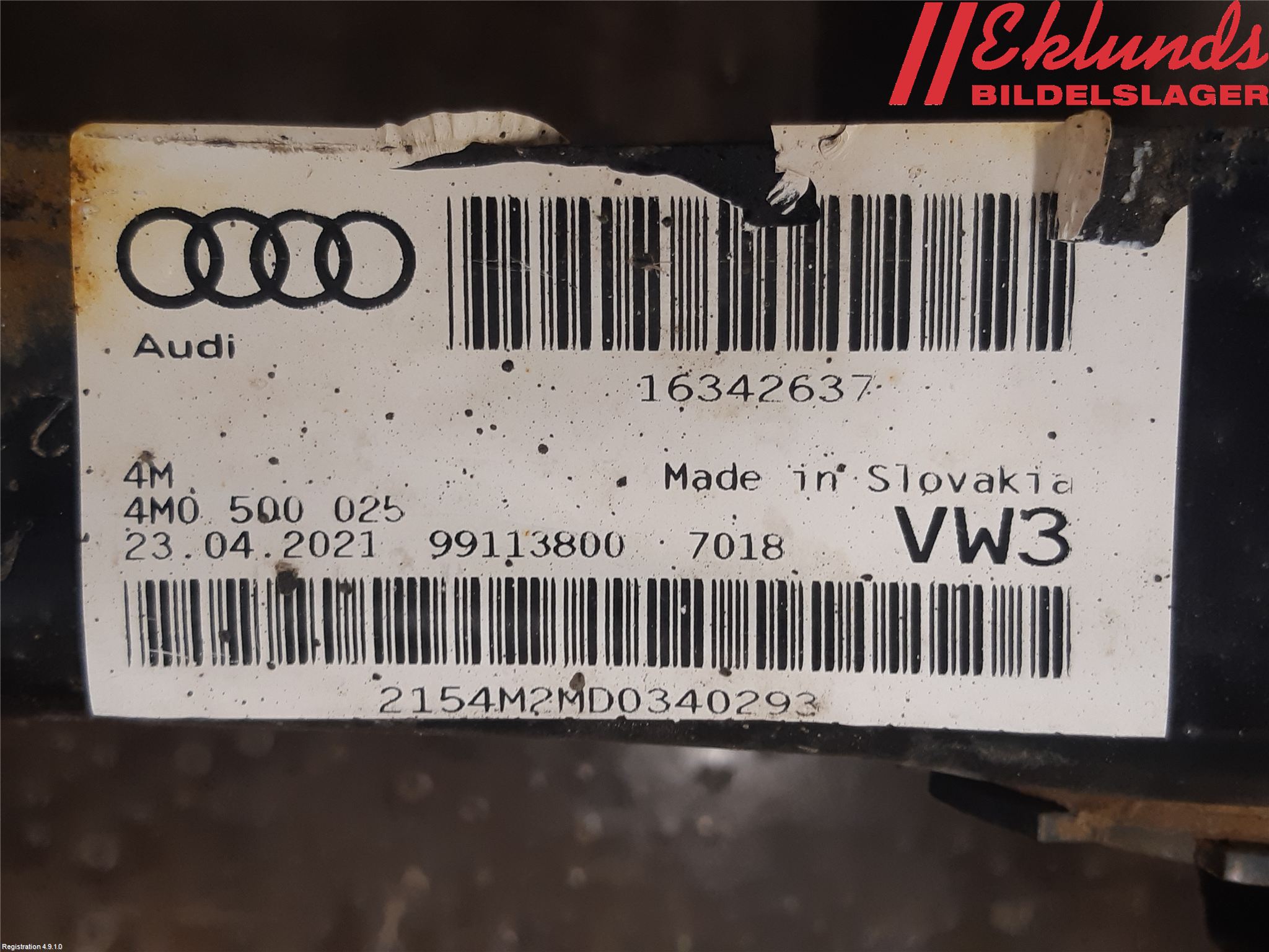 Audi Q7/SQ7 Bakaxelbalk