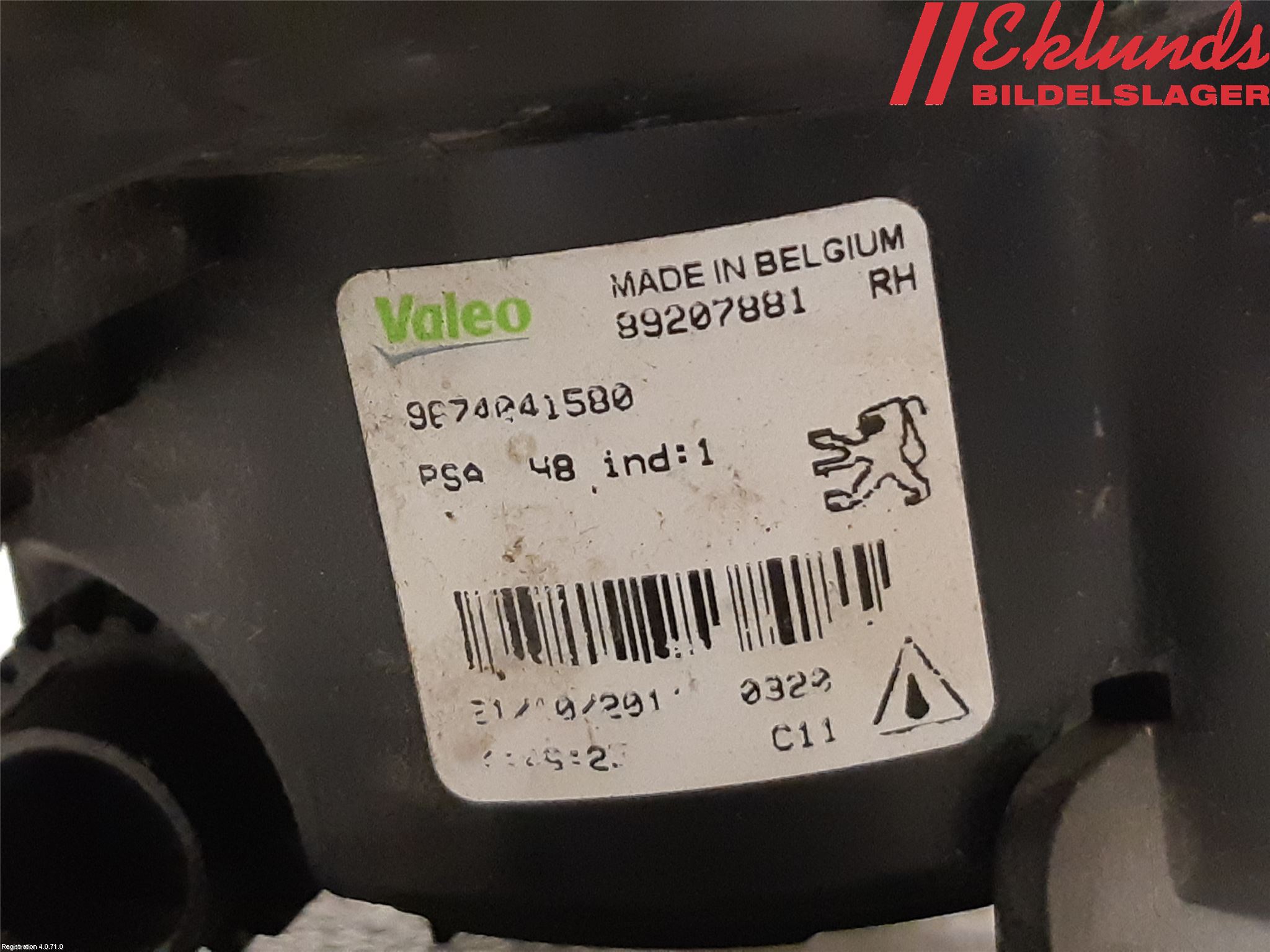 Peugeot 308 08-13 Dimljus-Varselljus Fram
