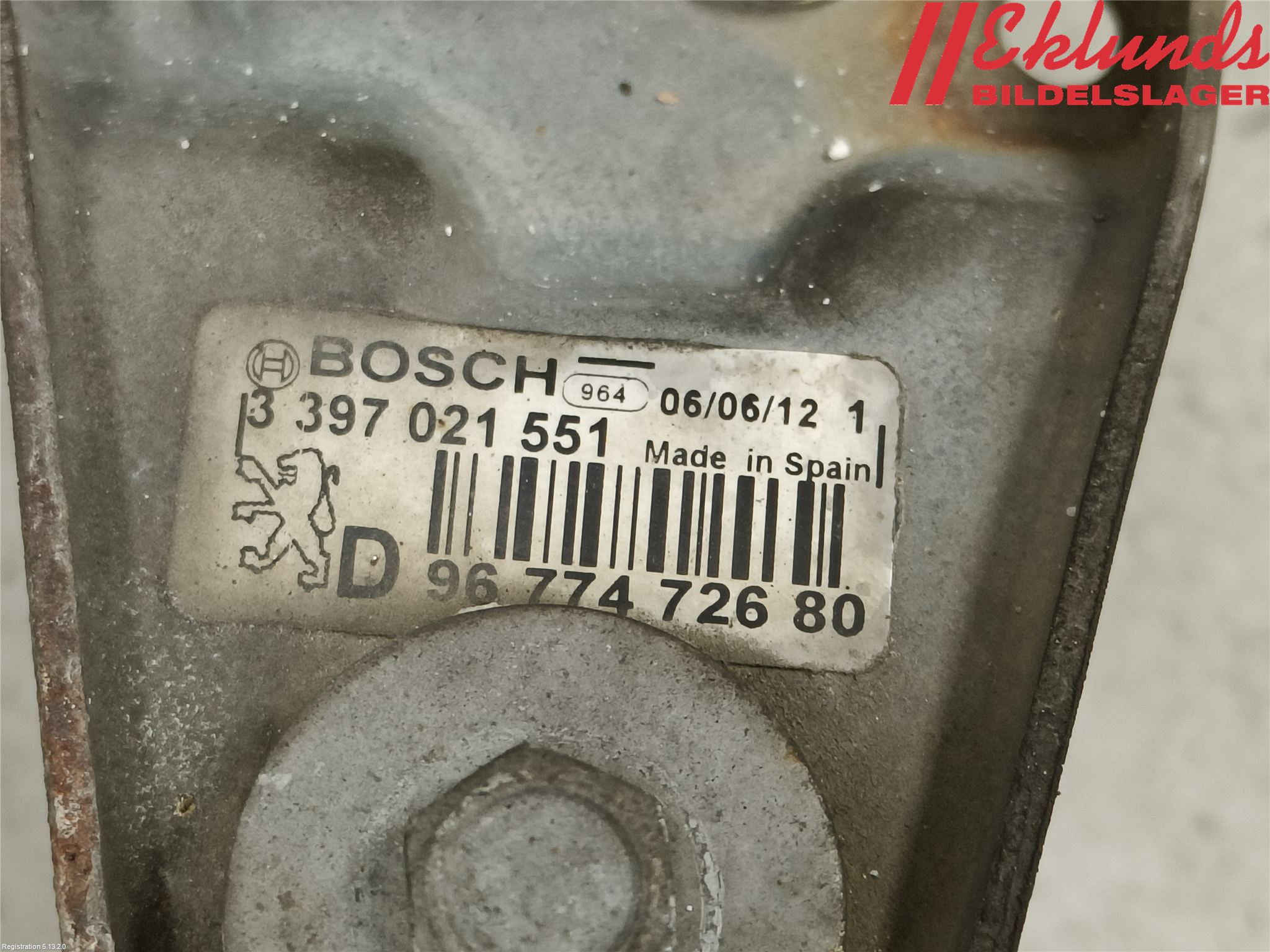 Peugeot 508 11-18 Torkarmotor Vindruta