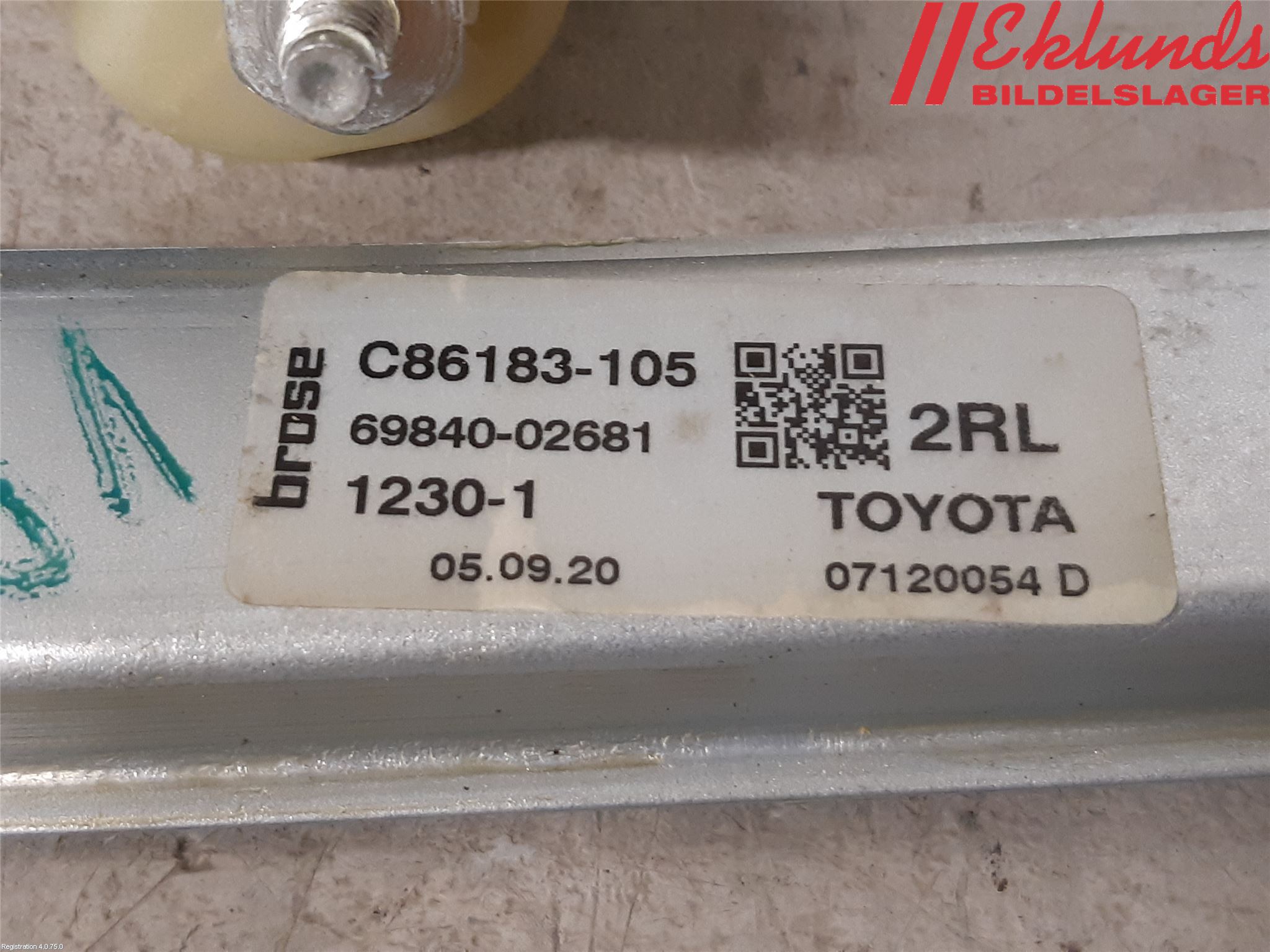 Toyota COROLLA 19- Fönsterhiss El Kompl