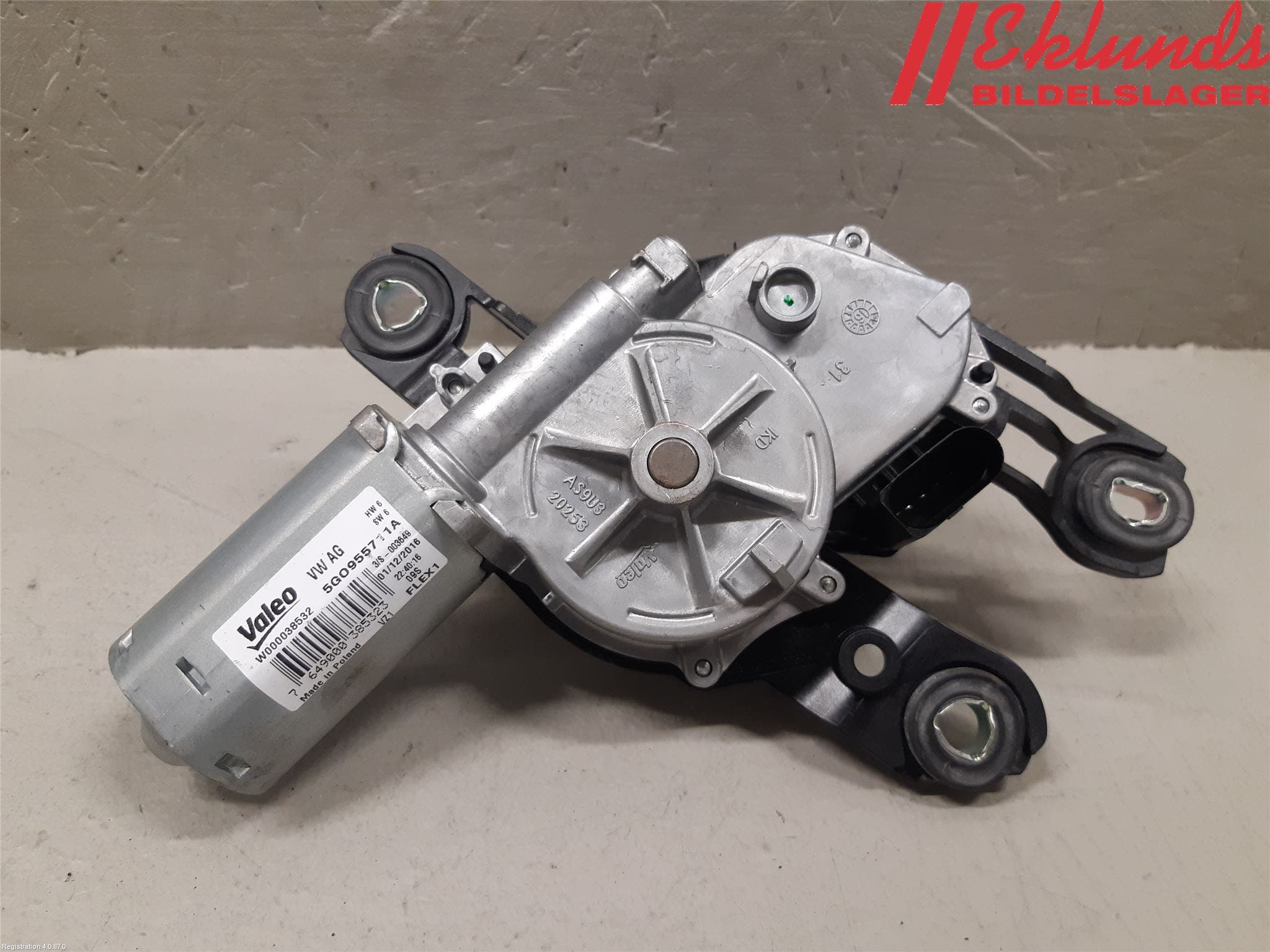 Volkswagen VW GOLF / E-GOLF VII 13-20 Torkarmotor Baklucka