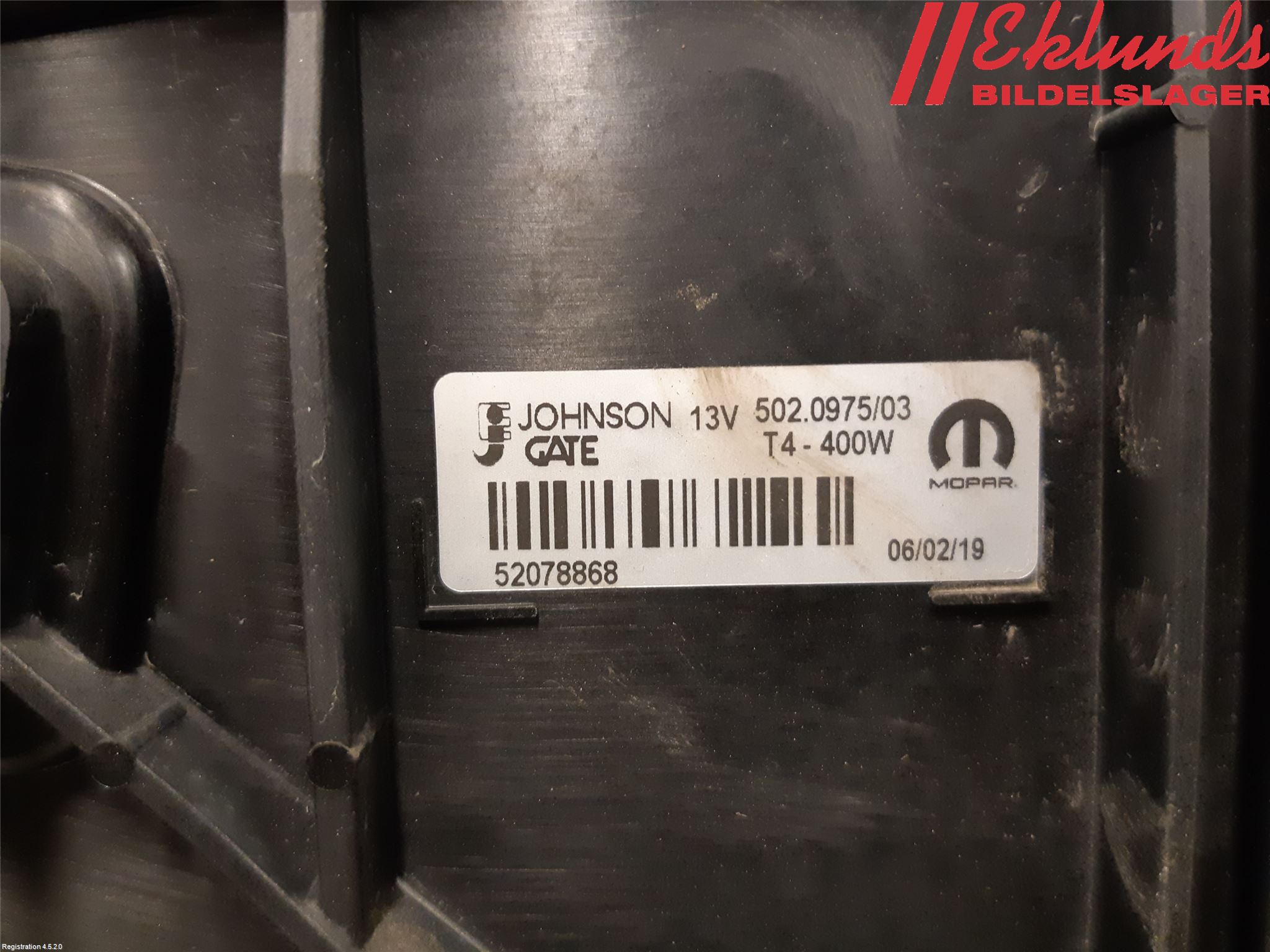 Fiat 500X 15- Kylfläkt El