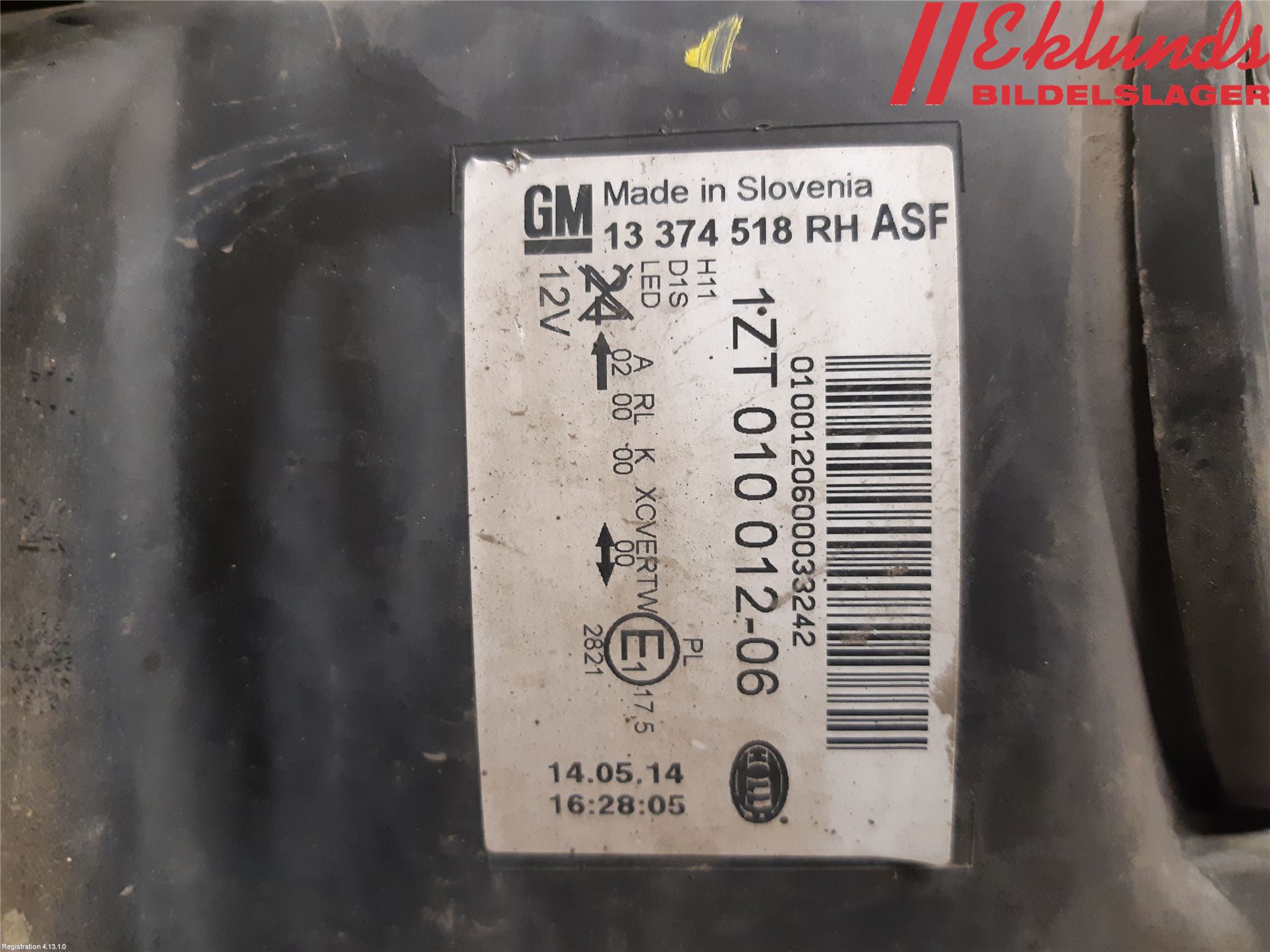 Opel ASTRA J 10-15 Strålkastare Höger