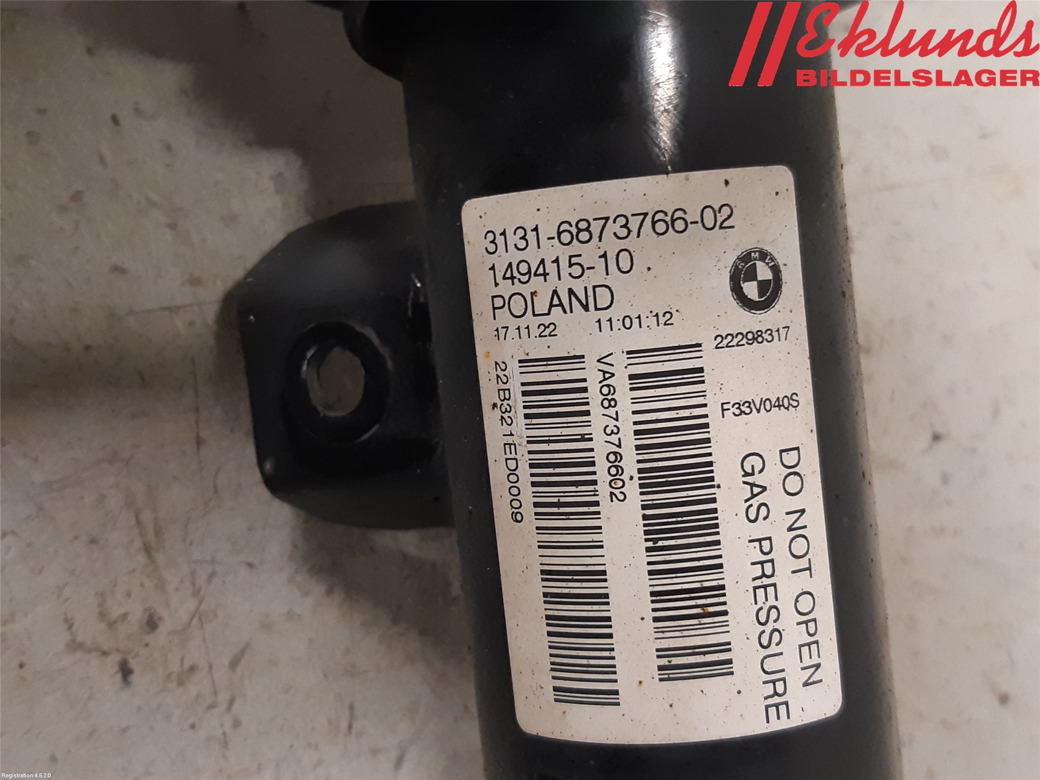 BMW 4 F32/F33/F82/F83 13-20 Fjäderben Fram Vänster