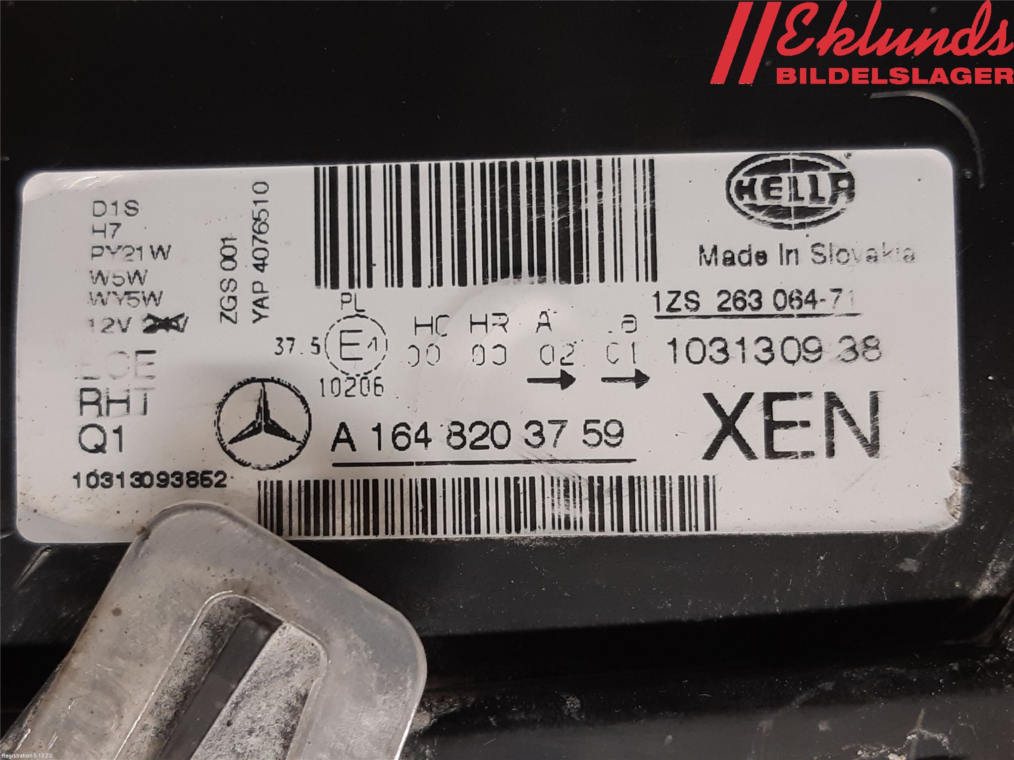 Mercedes-Benz MB ML (W164) 05-11 Strålkastare Vänster