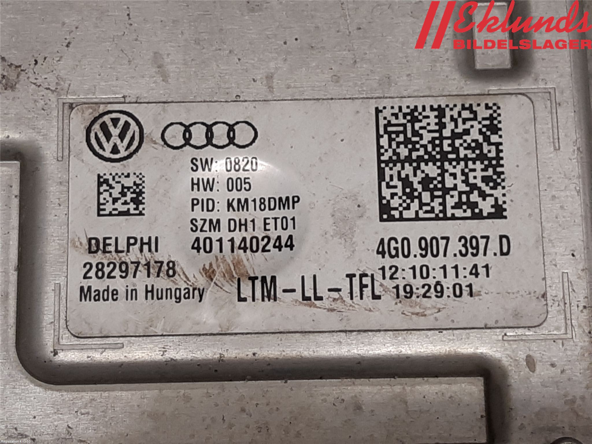 Audi A6/S6 4G 11-18 Styrenhet Strålkastare