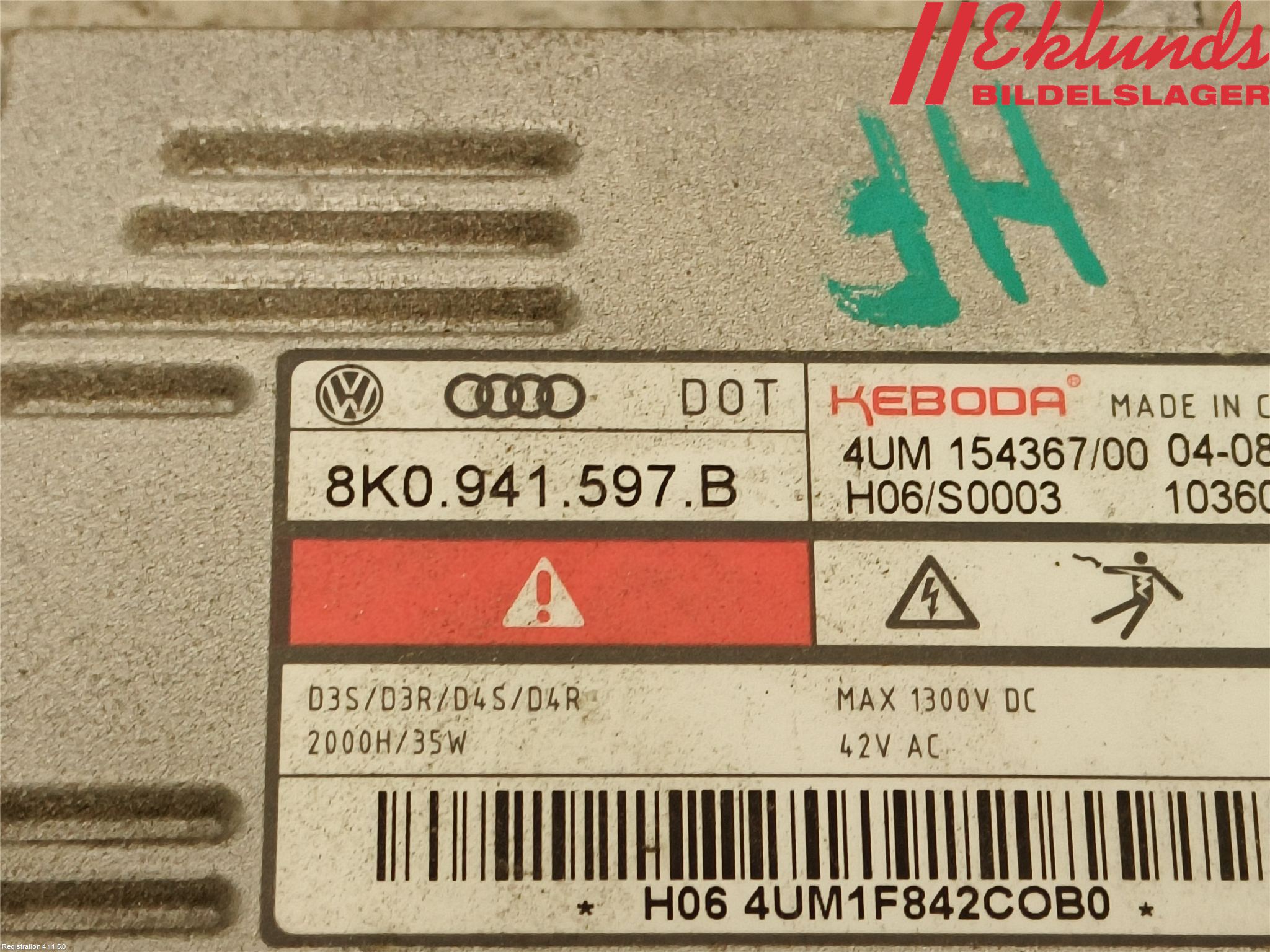 Audi Q5 09-16 Styrenhet Strålkastare