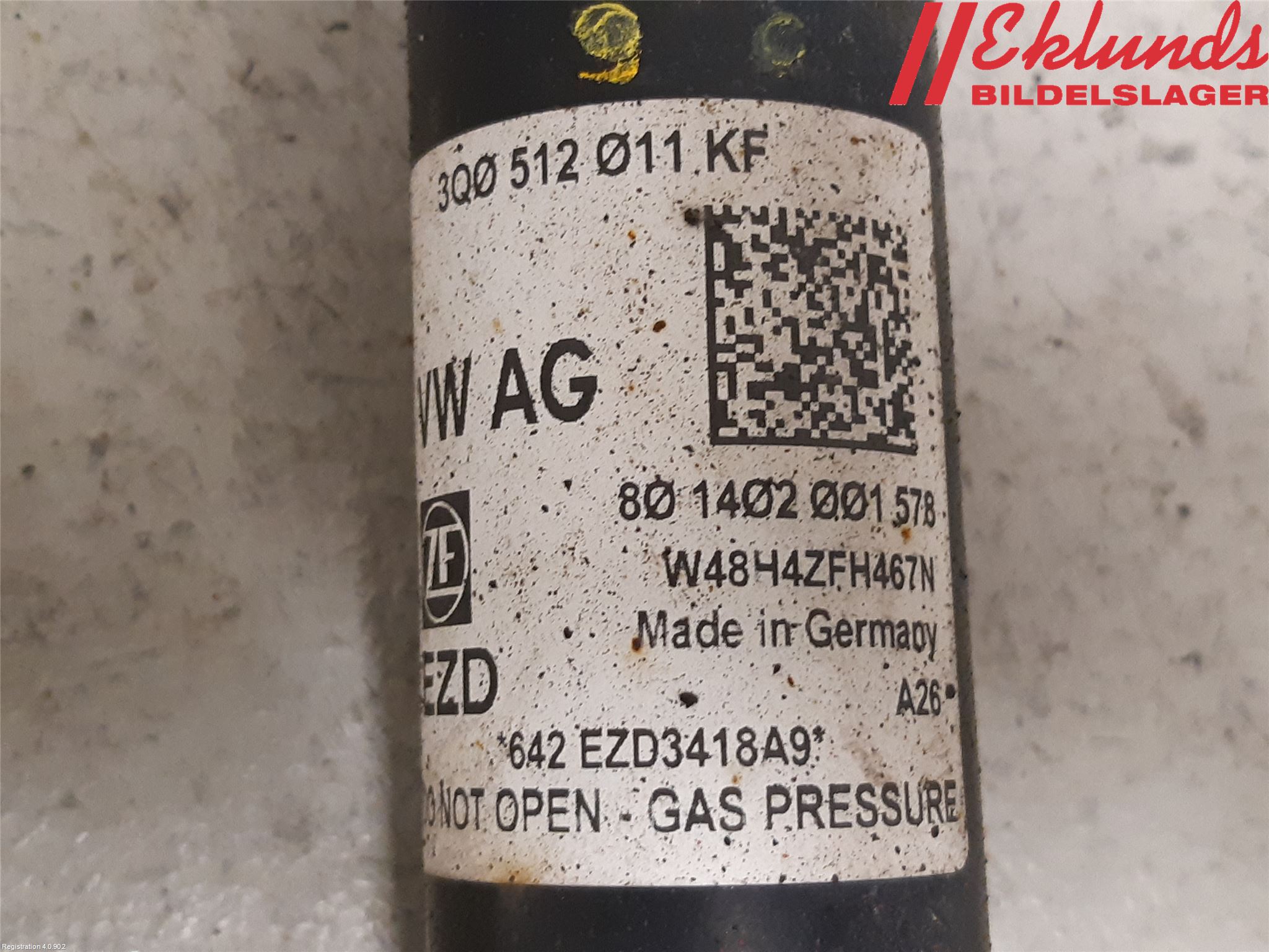 Volkswagen VW PASSAT 15-19 Stötdämpare Bak