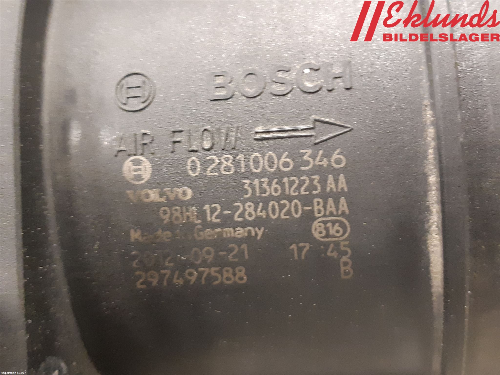 Volvo V60 11-13 Injluftmassamätare