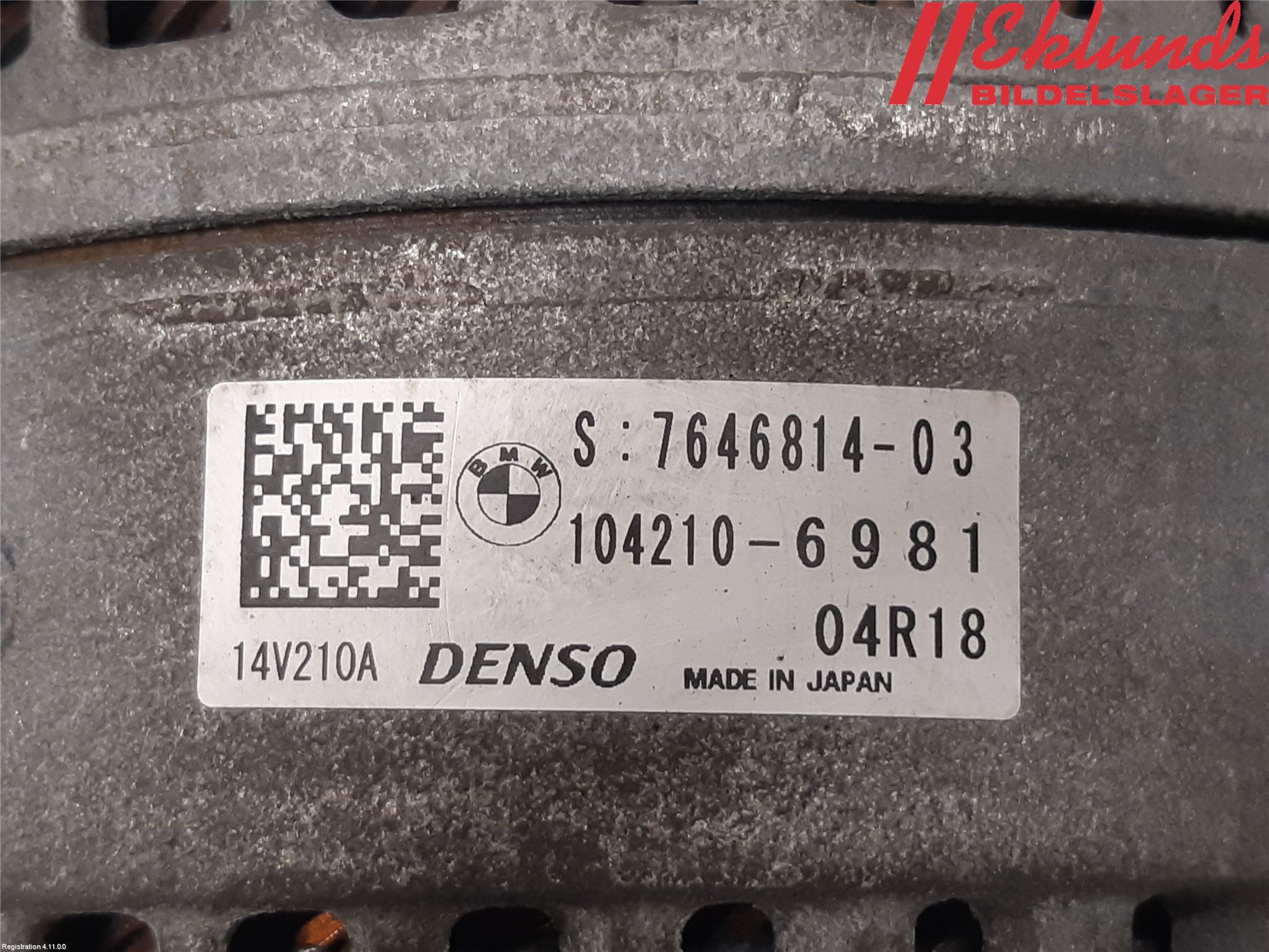 BMW X3 F25 10-17 Generator