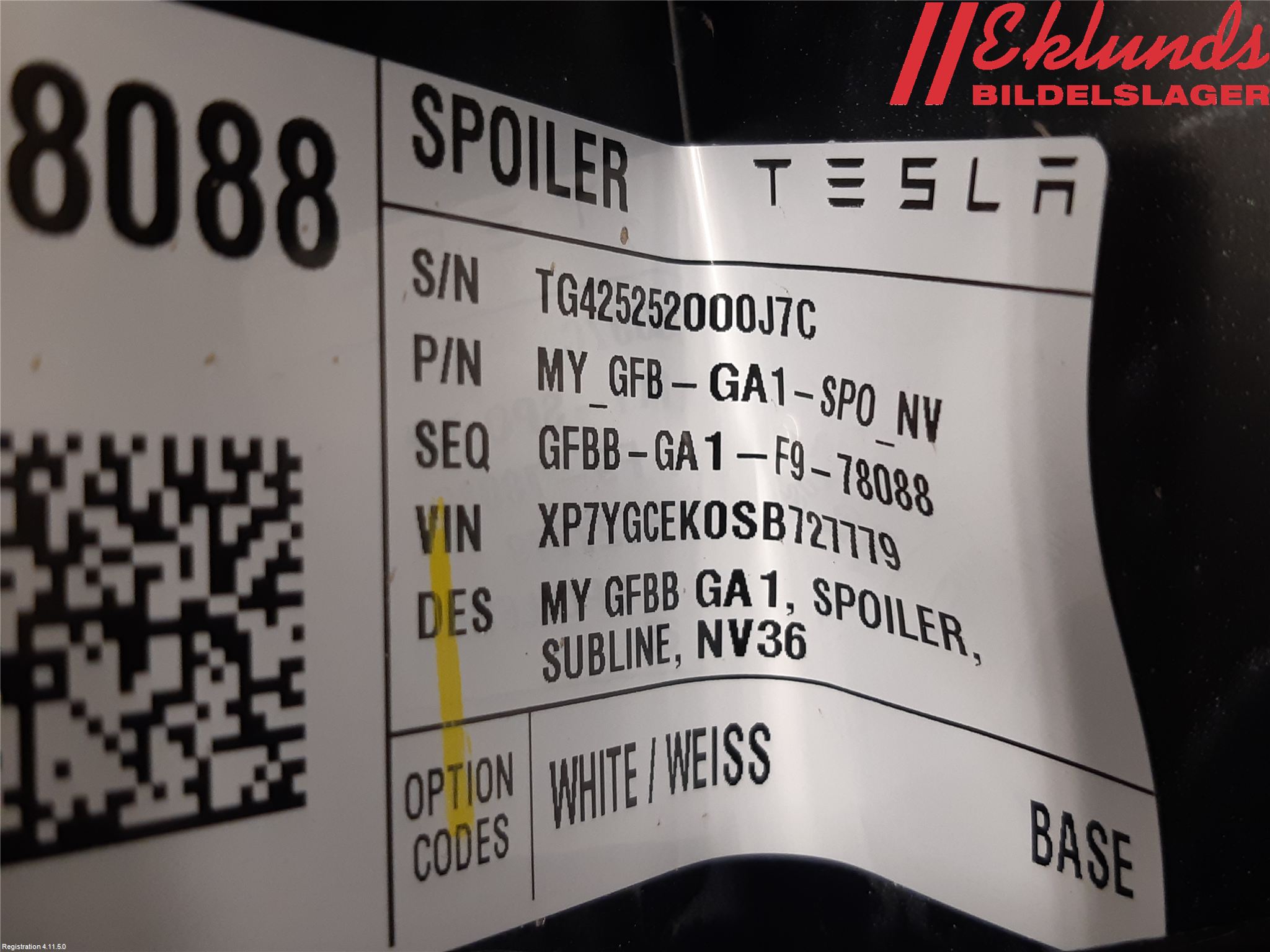 Tesla MODEL Y 21- Spoiler Baklucka
