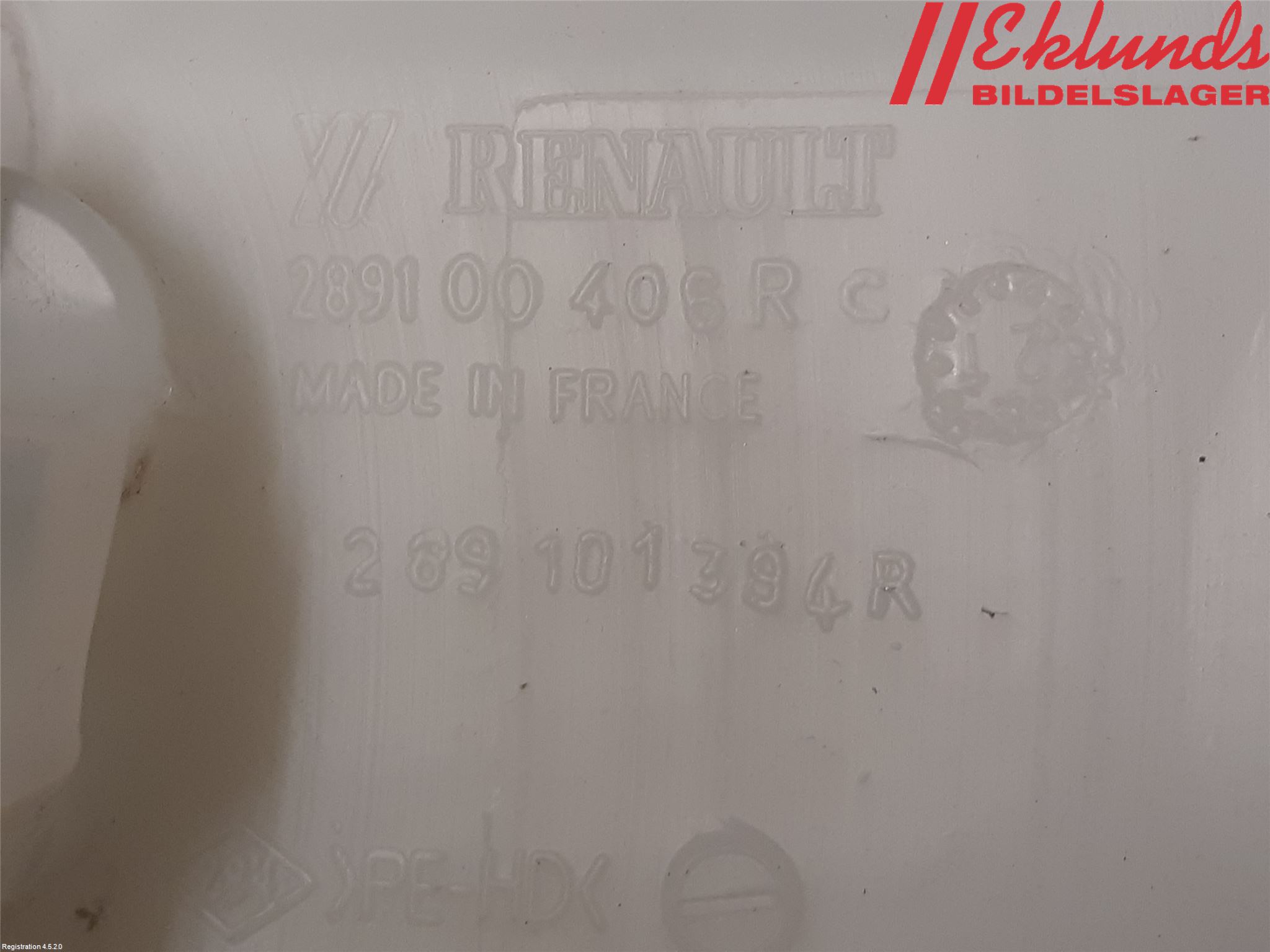 Renault MASTER III 20-24 Spolartank Vindruta
