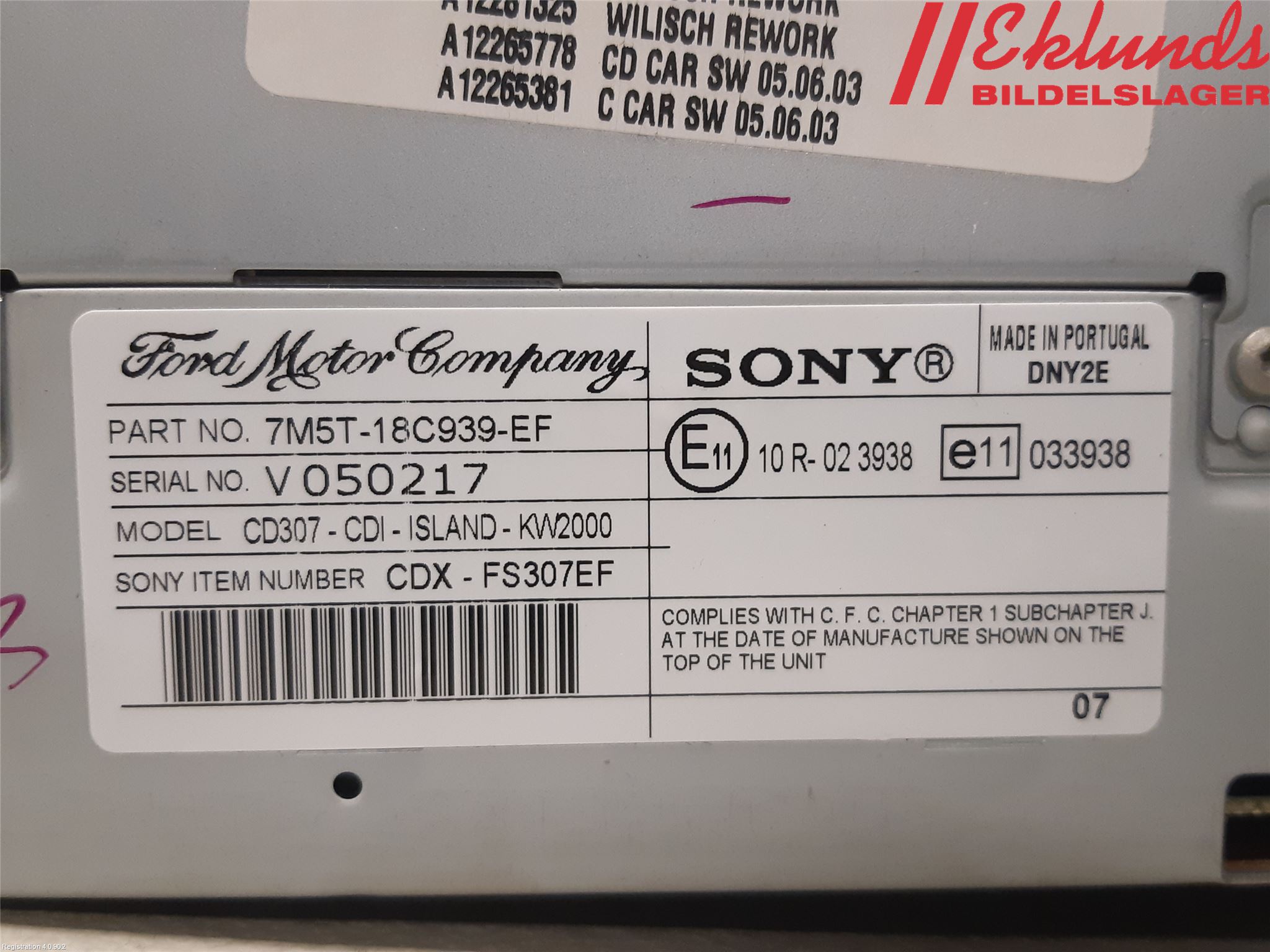 Ford FOCUS 08-11 Cd Radio - Multimediapanel