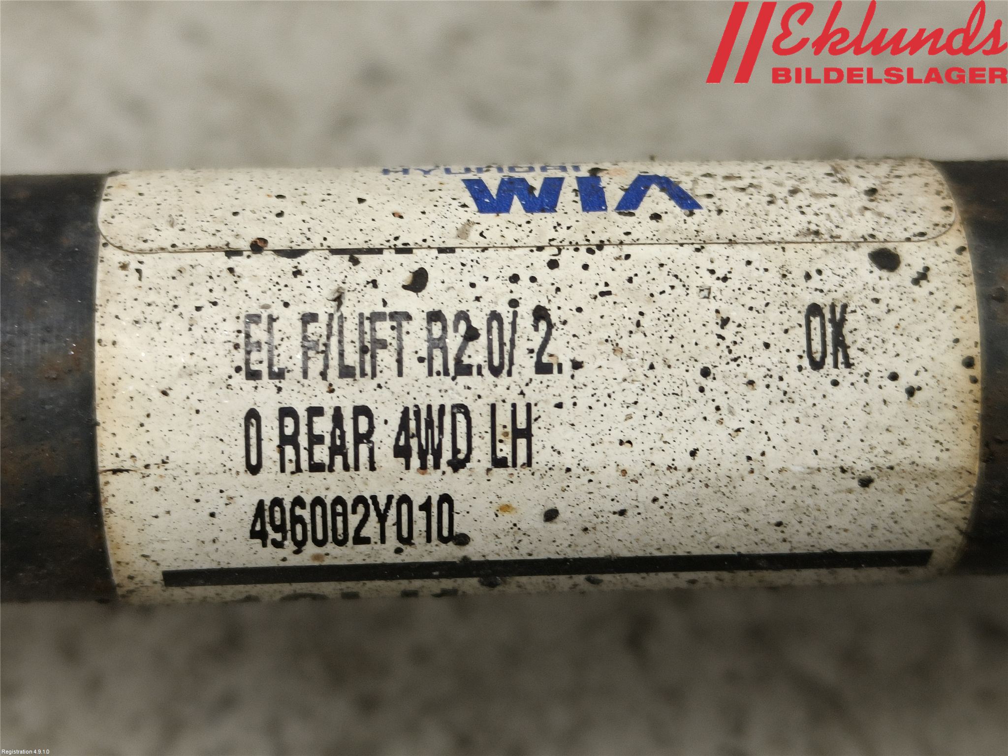 Kia SPORTAGE (SL) 11-15 Drivaxel Bak Vänster