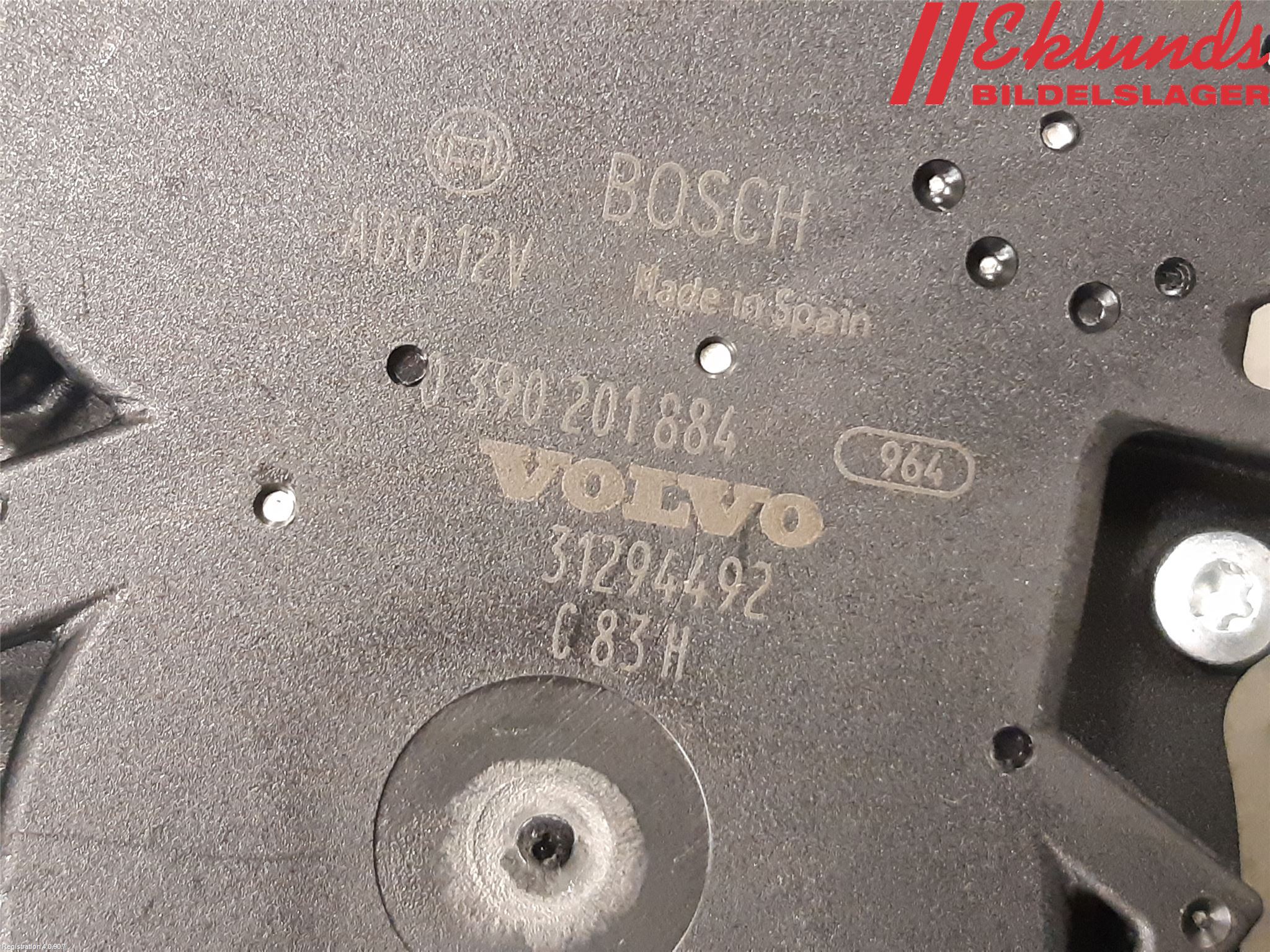 Volvo V60 CROSS COUNTRY 16-18 Torkarmotor Baklucka