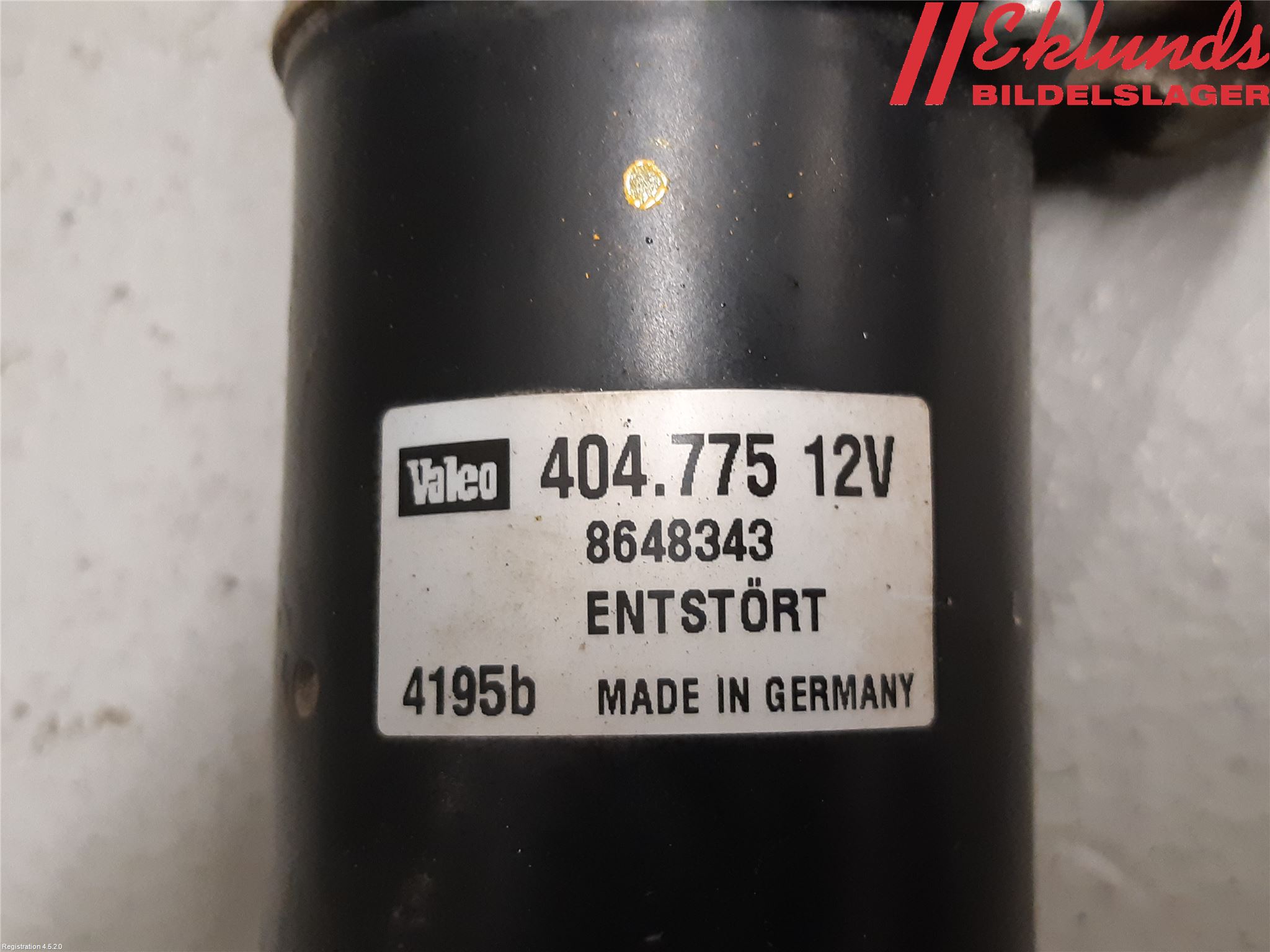 Volvo V70 05-08 Torkarmotor Vindruta