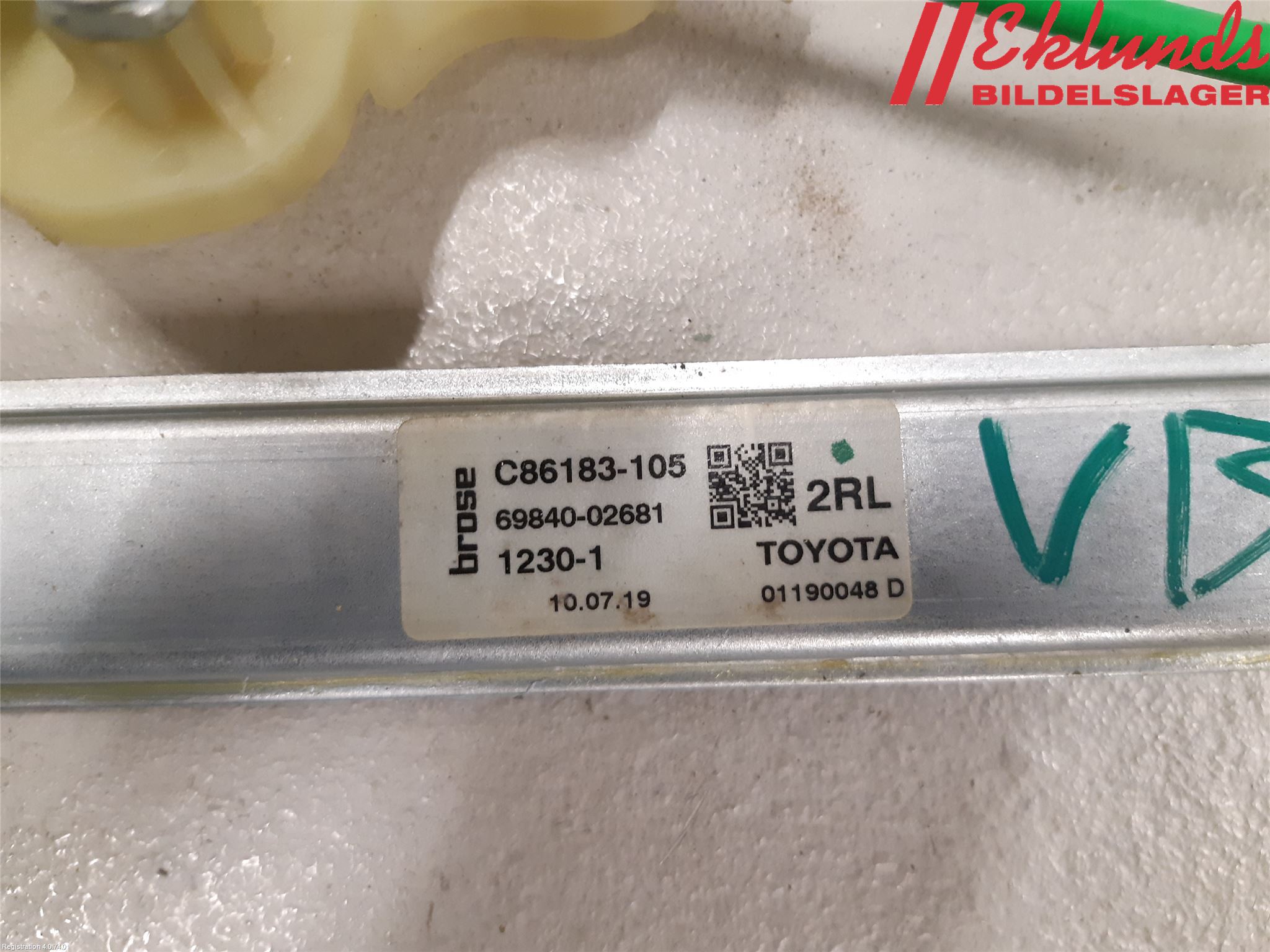 Toyota COROLLA 19- Fönsterhiss El Kompl