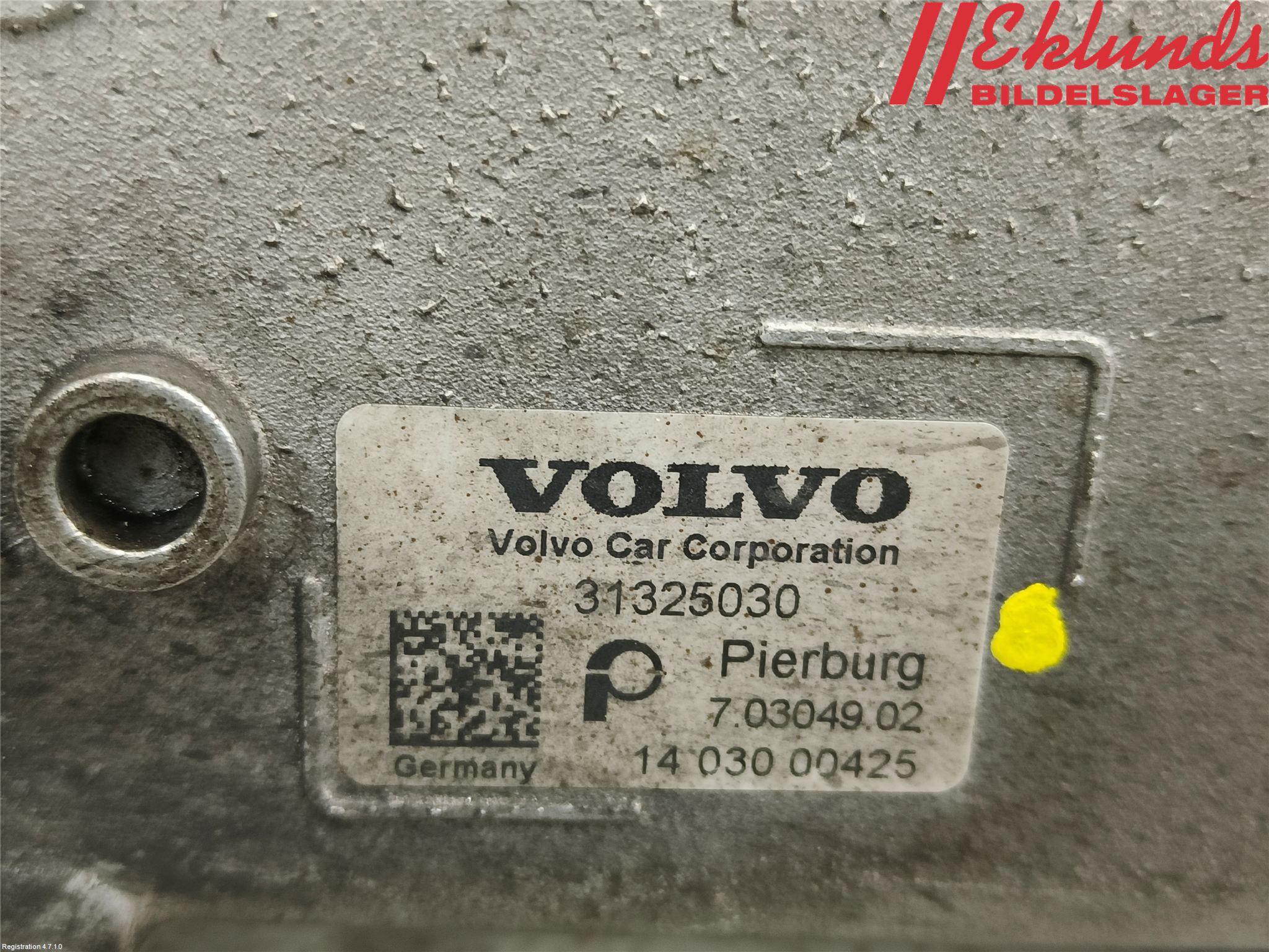 Volvo V70 14-16 Egr Ventil