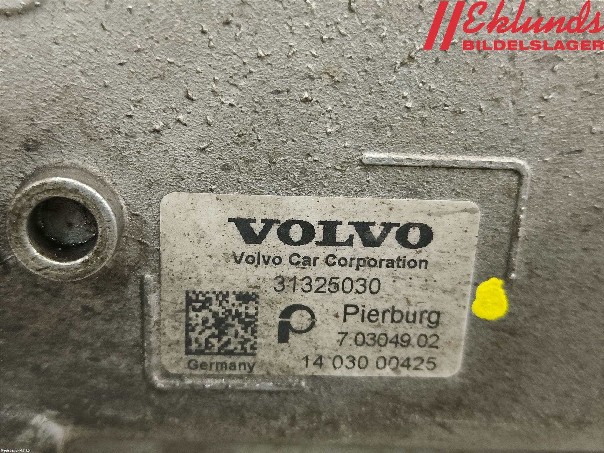 Volvo V70 14-16 Egr Ventil
