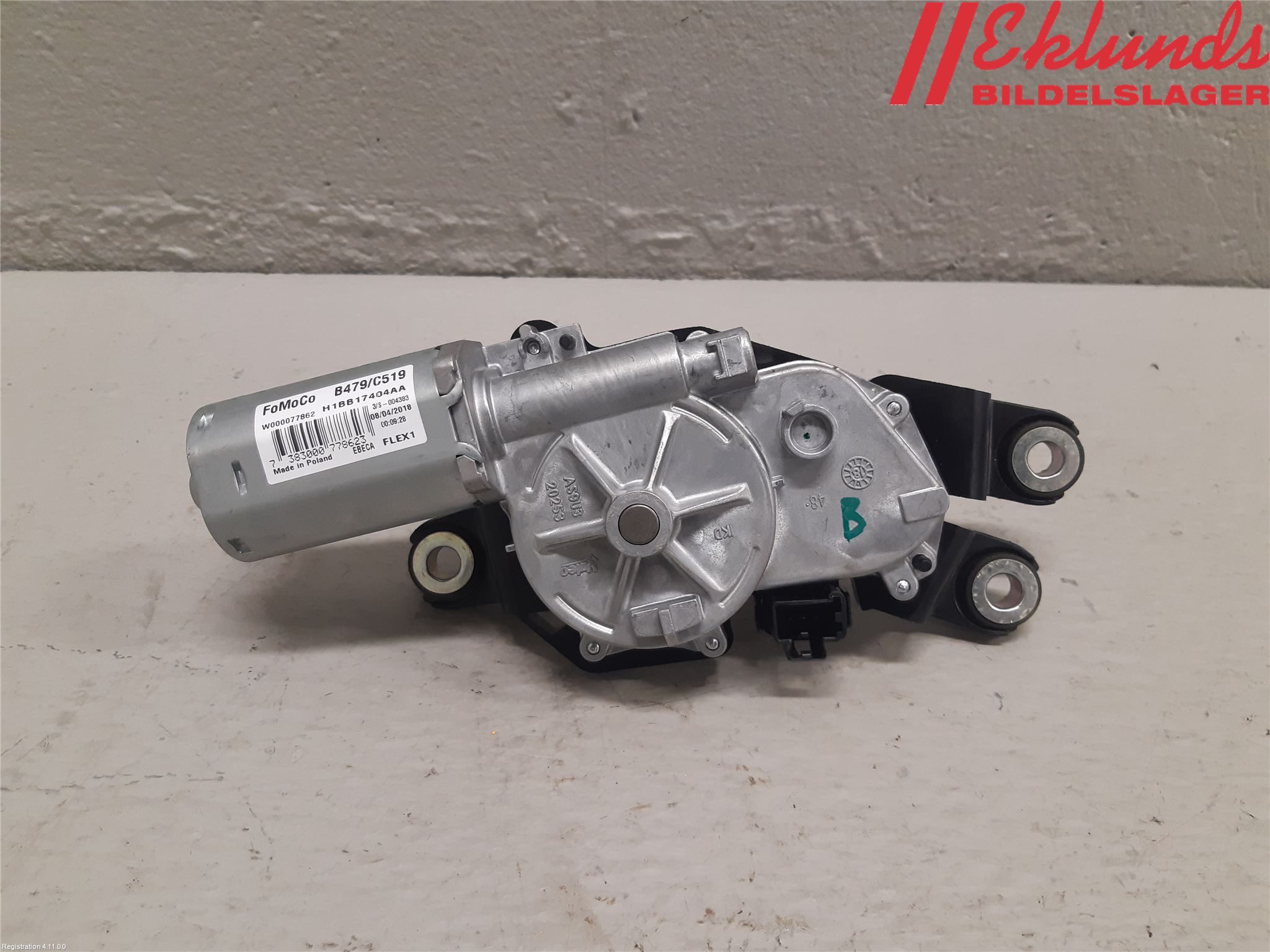 Ford FIESTA (VII) 18-23 Torkarmotor Baklucka