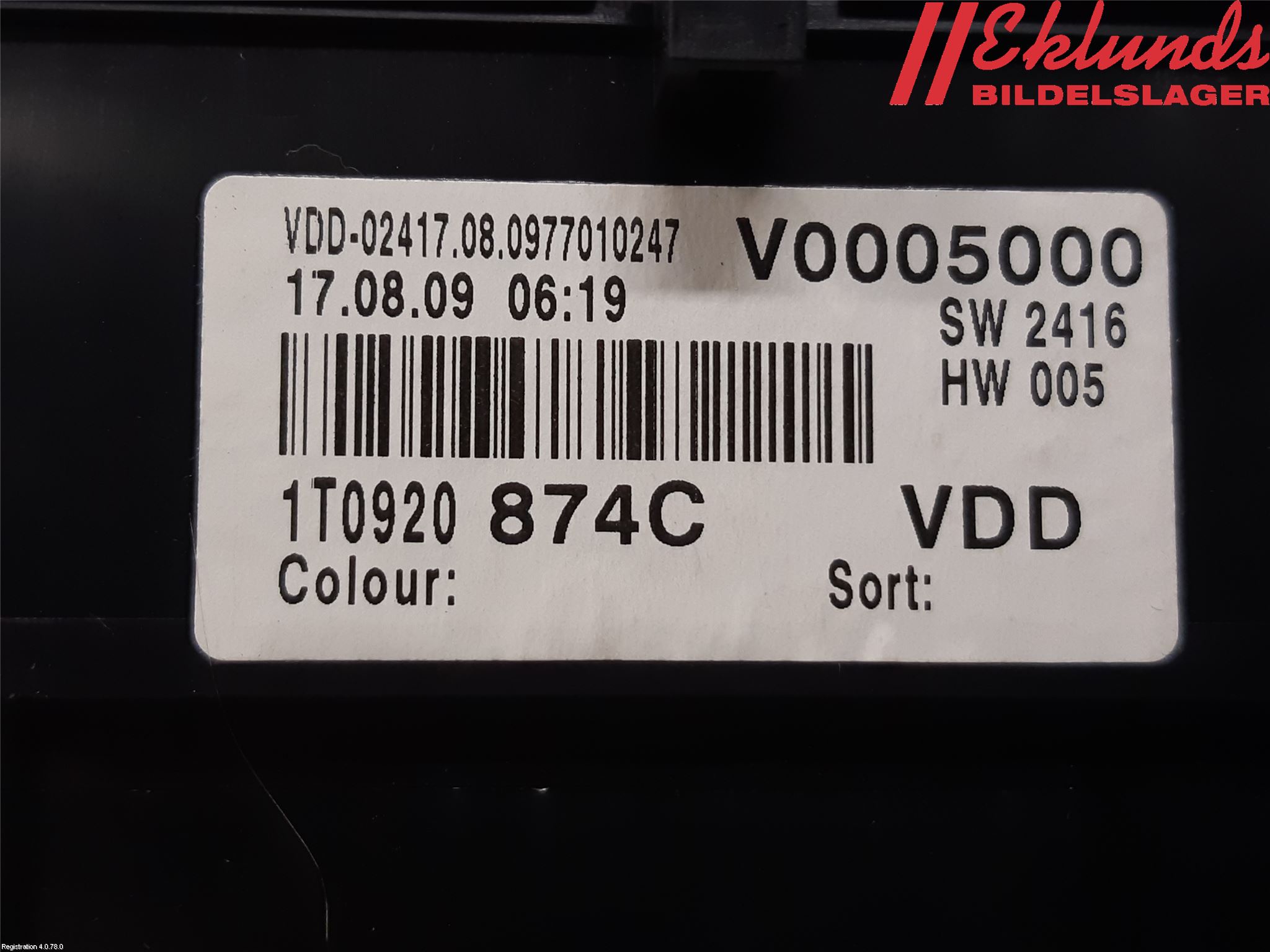 Volkswagen VW TOURAN 03-10 Instrument Komb
