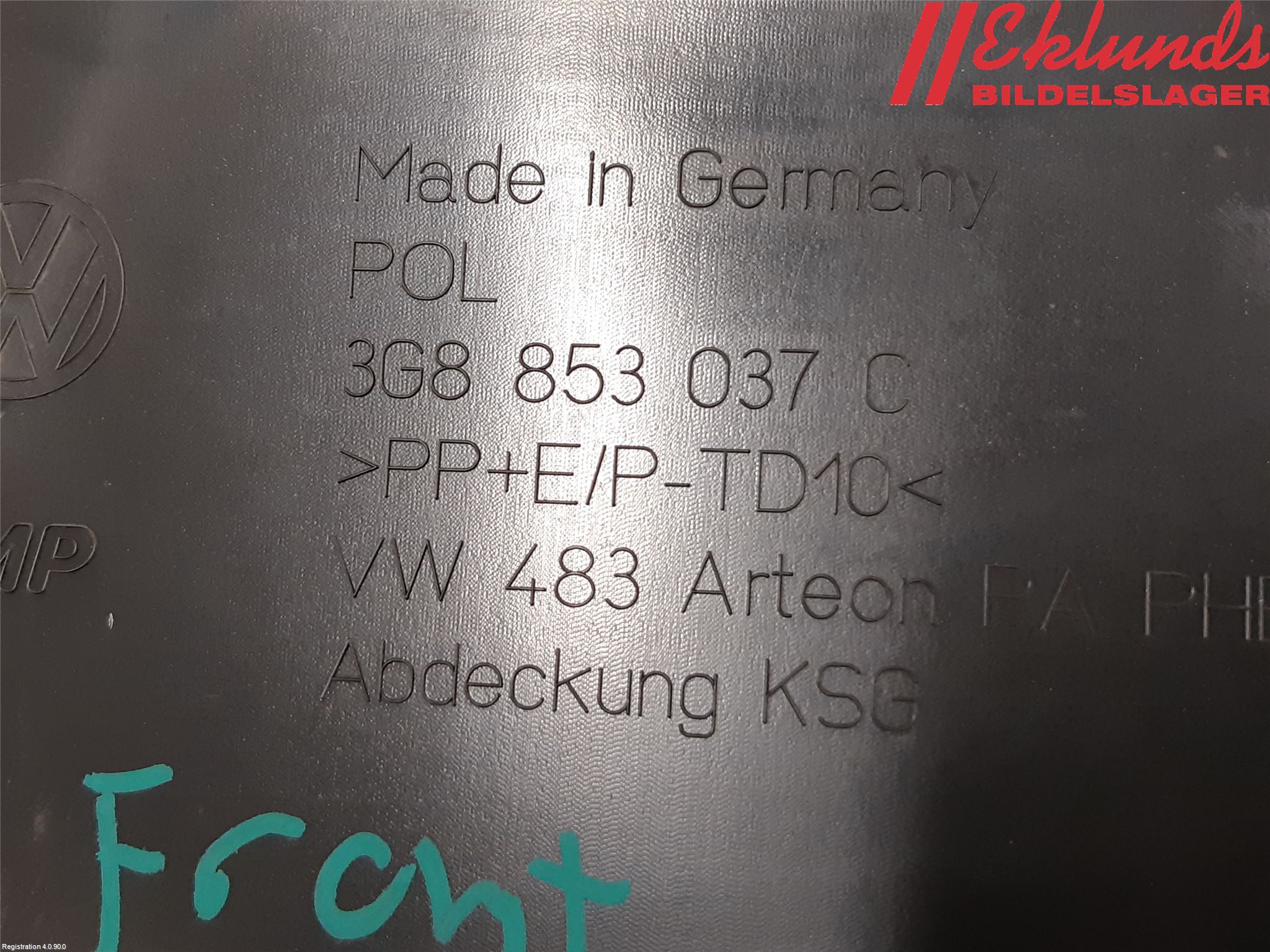 Volkswagen VW ARTEON 17- Täckplast Front