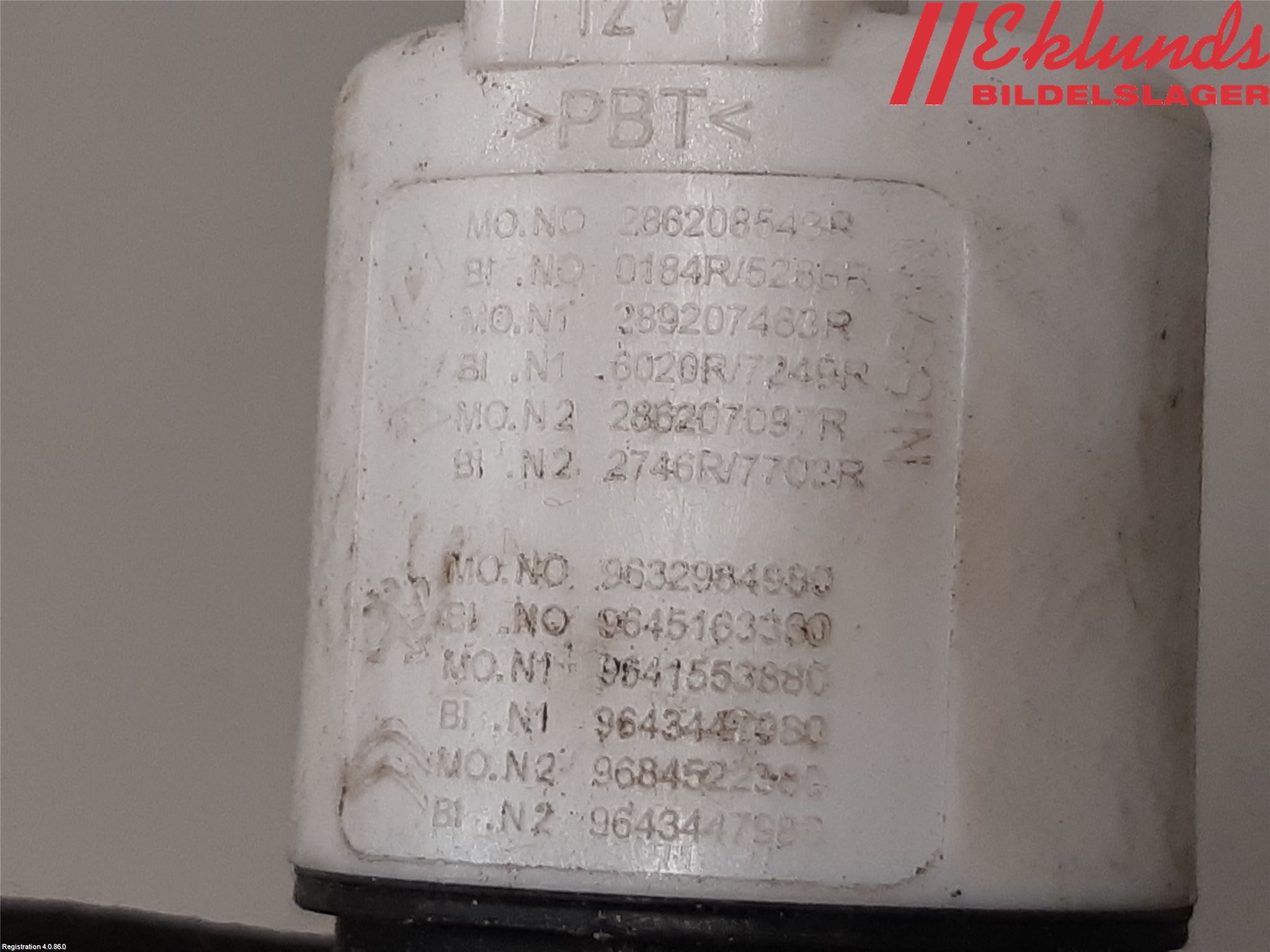 Citroen COTROEN C3 17-24 Spolarpump Vindruta