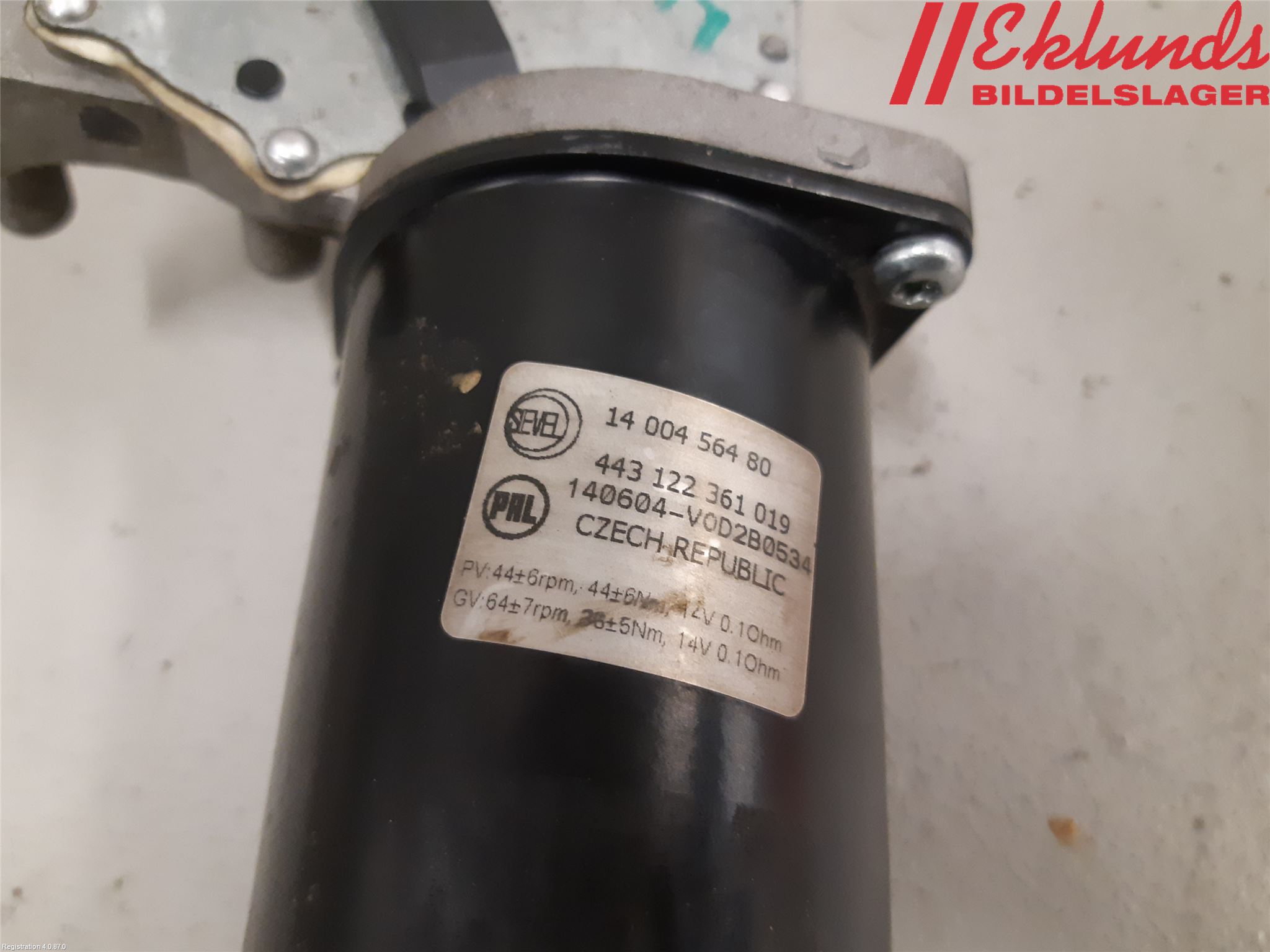 Peugeot EXPERT 07-14 Torkarmotor Vindruta