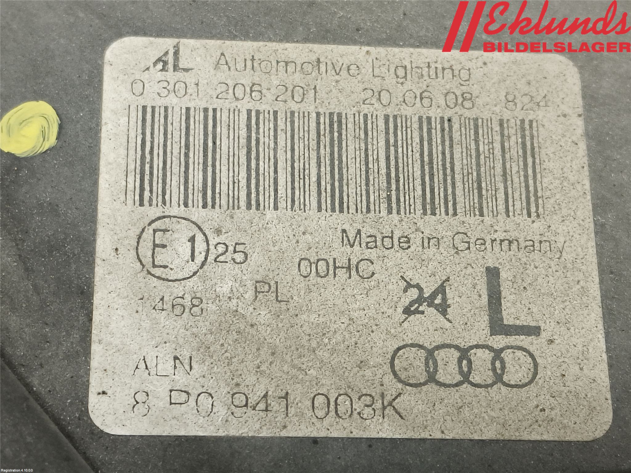 Audi A3/S3 05-13 Strålkastare Vänster