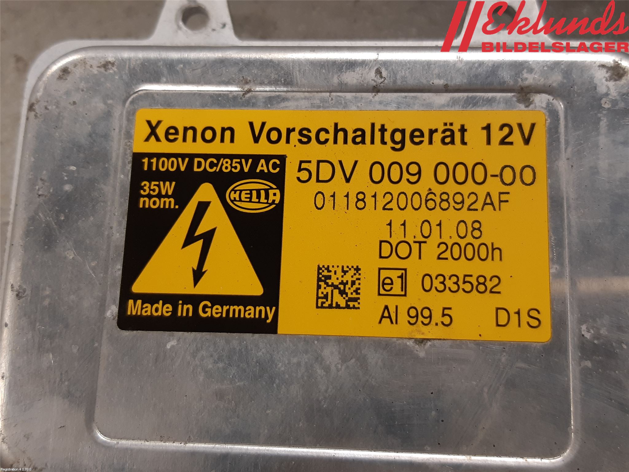 BMW 5 E60/61 Sed/Tou 02-10 Styrenhet Strålkastare