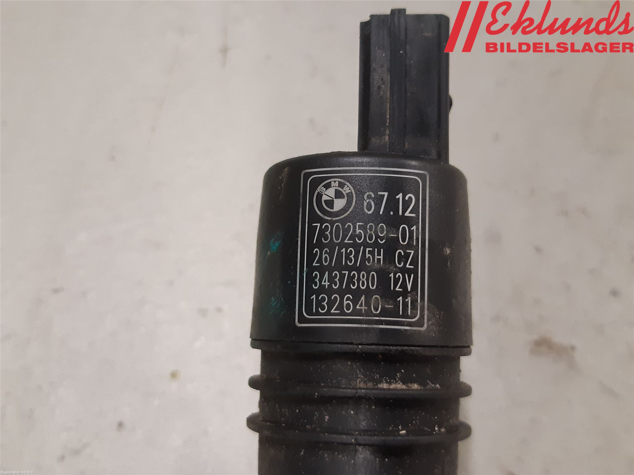 BMW 3 F30/F31/F80 12-19 Spolarpump Vindruta