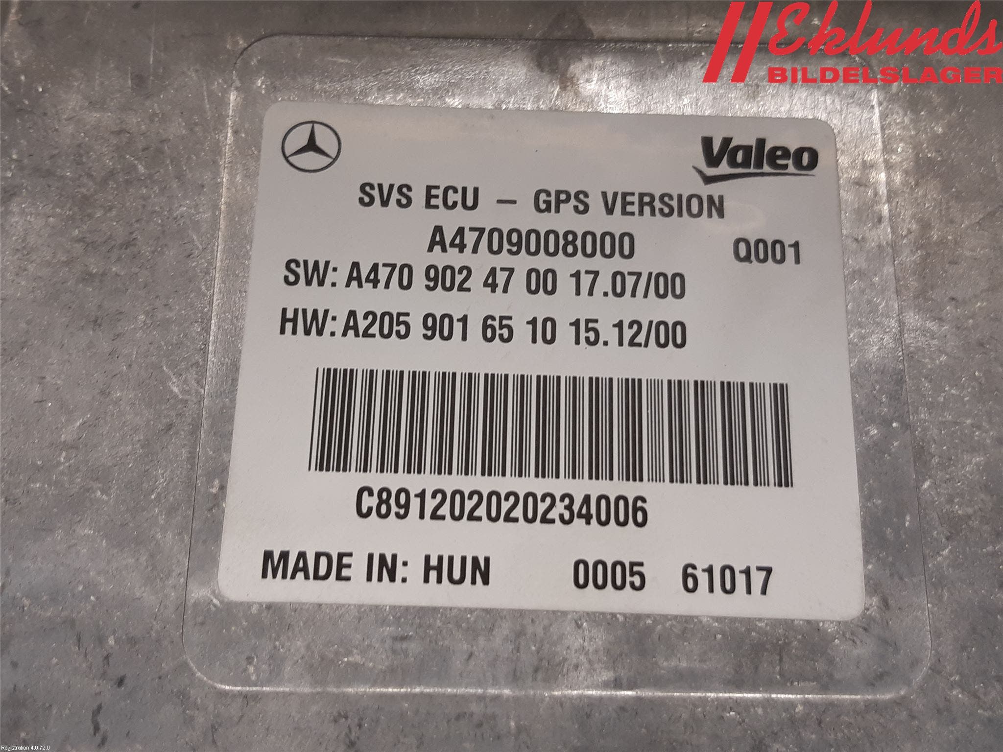 Mercedes-Benz MB X-KLASS (BR 470) 18-20 Styrenhet Parkeringshjälp