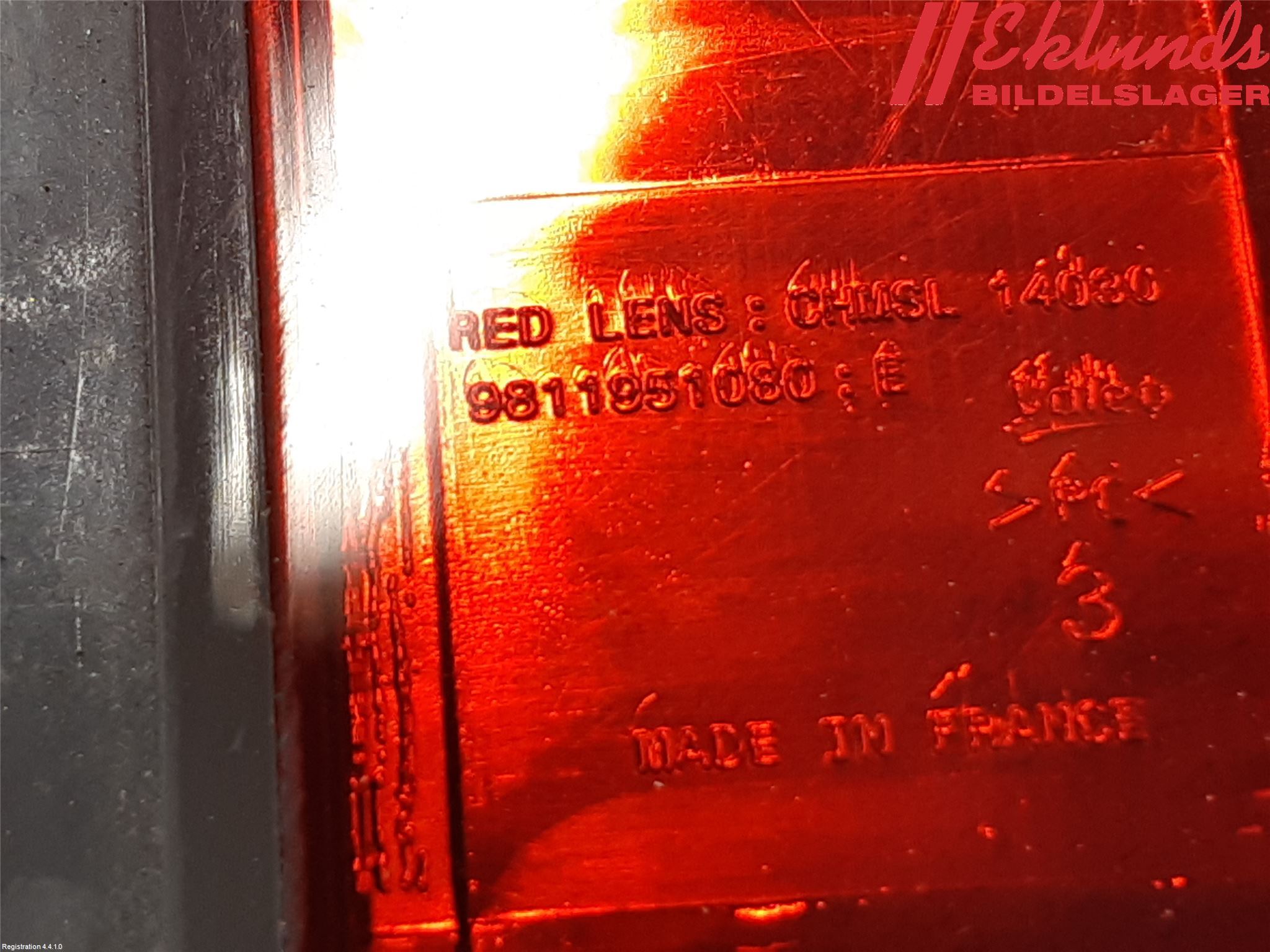 Peugeot 2008/E-2008 20- Bromsljus Bakruta