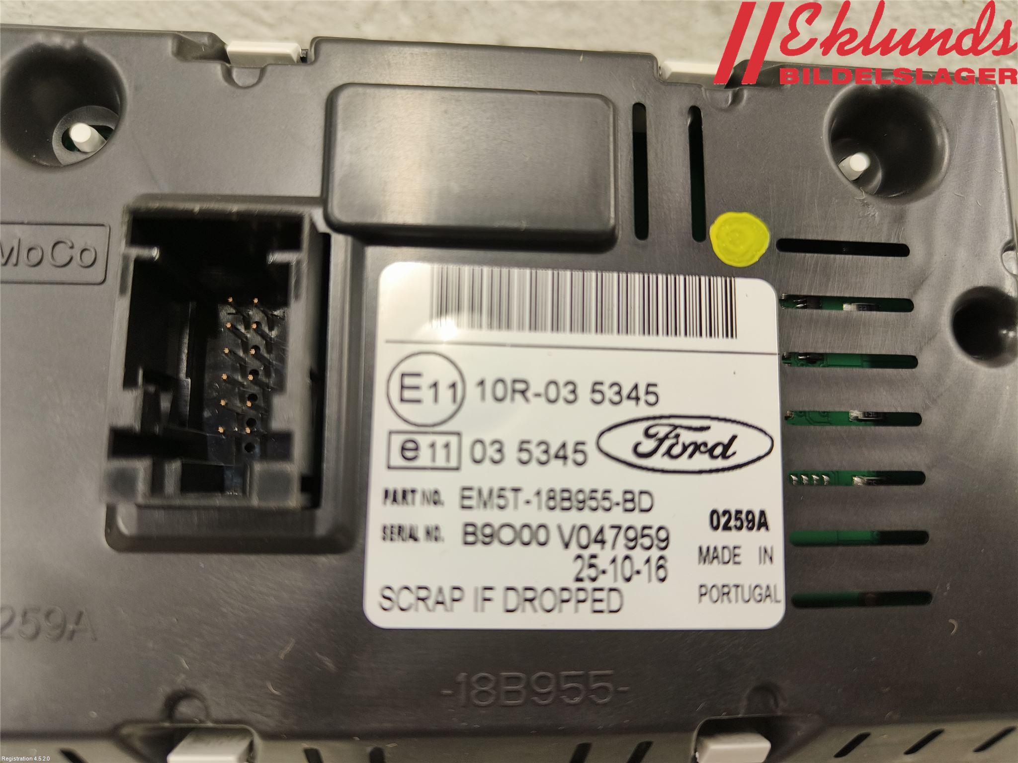 Ford TRANSIT/TOURNEO CONNECT 13-22 Multifunktionsdisplay