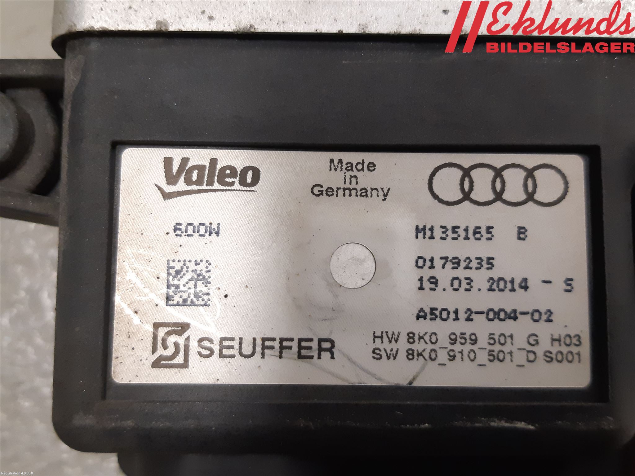 Audi A4 12-15 Relä Kylfläkt