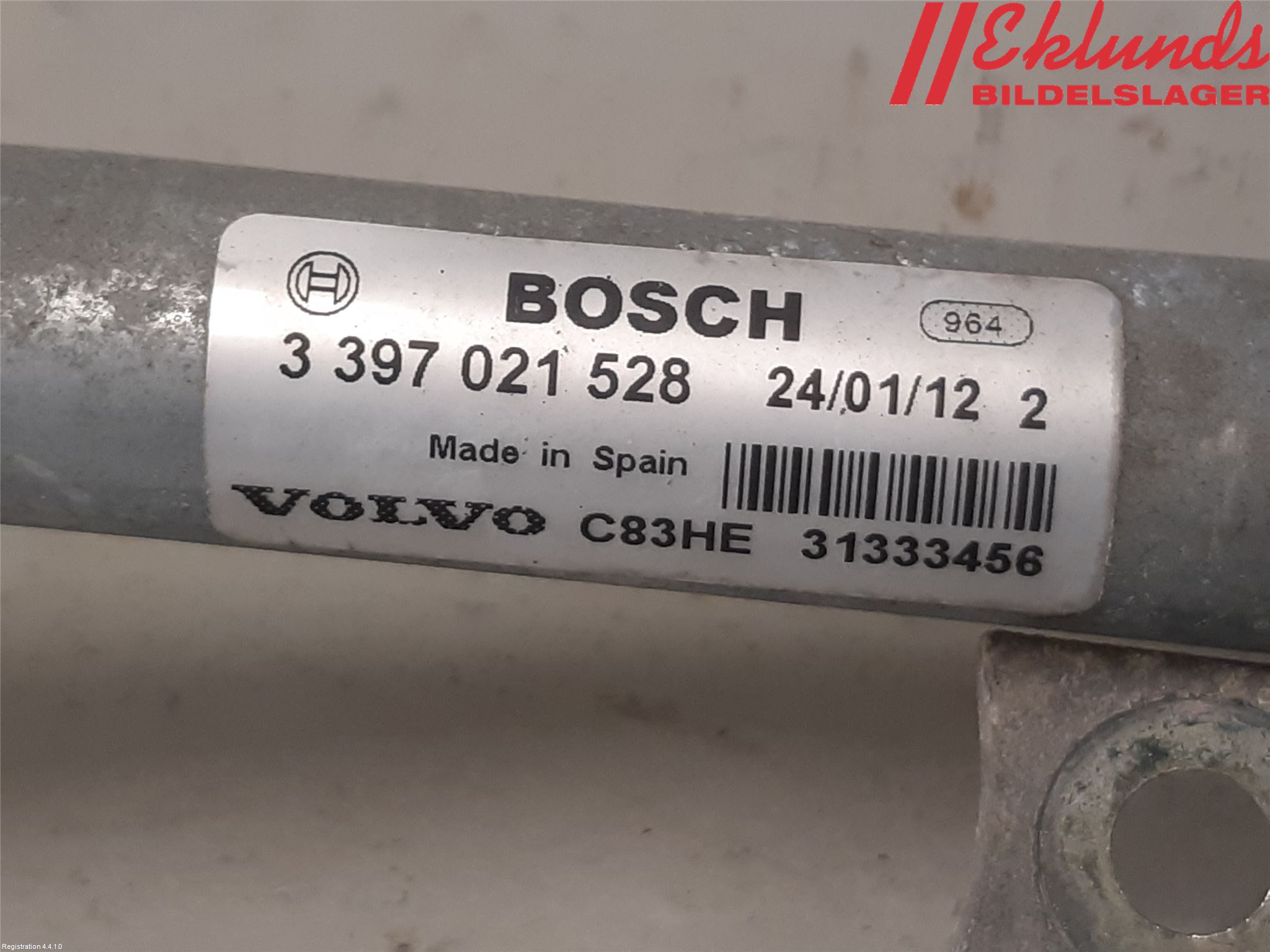 Volvo V70 08-13 Torkarmekanism Vindruta