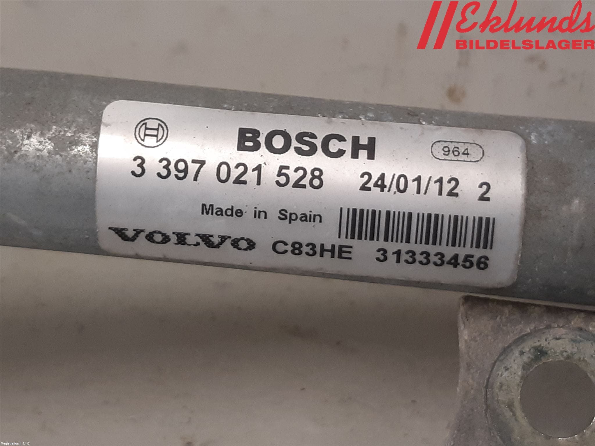 Volvo V70 08-13 Torkarmekanism Vindruta