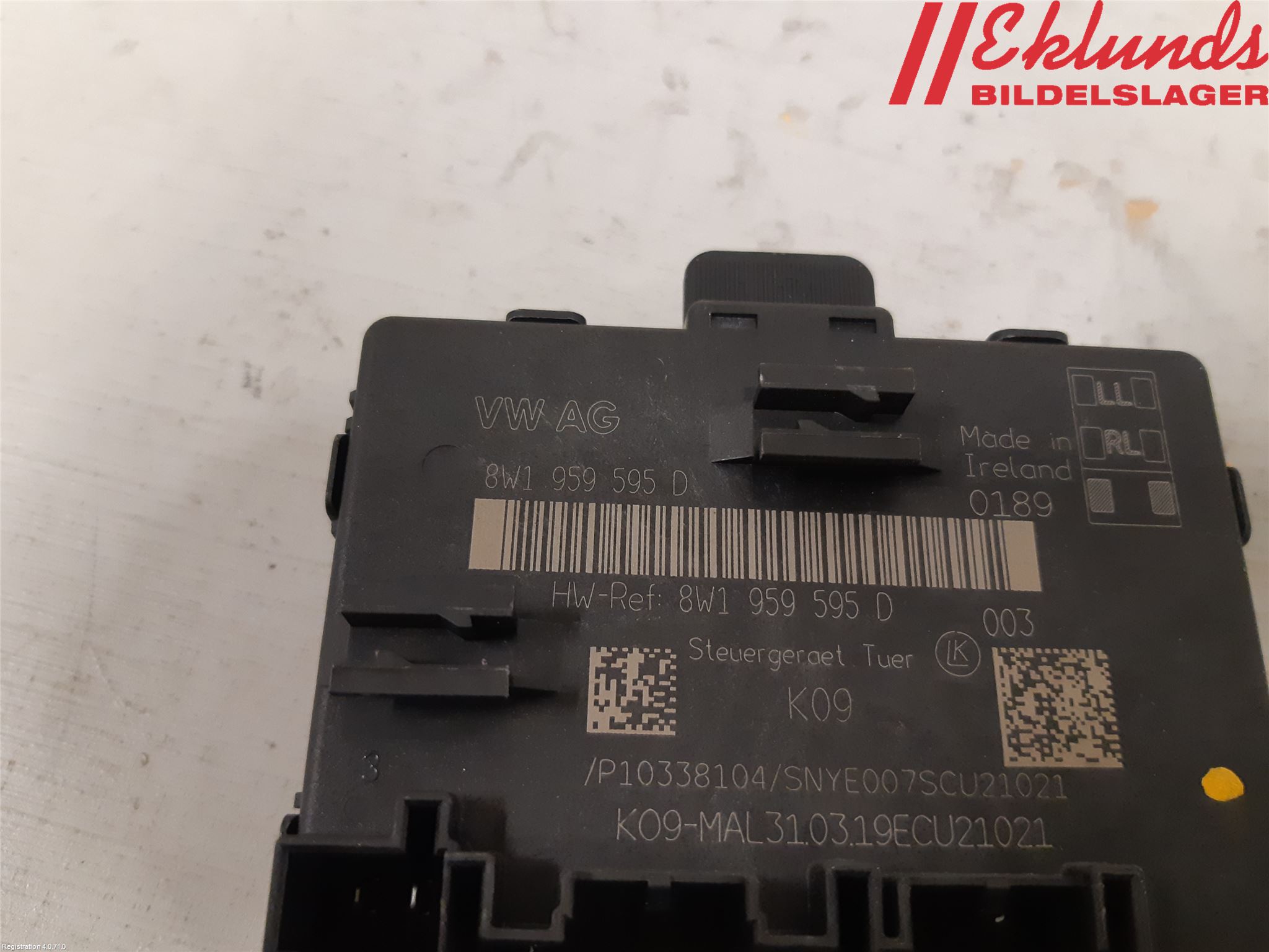 Audi A3/S3 8V 13-20 Styrenhet Dörr