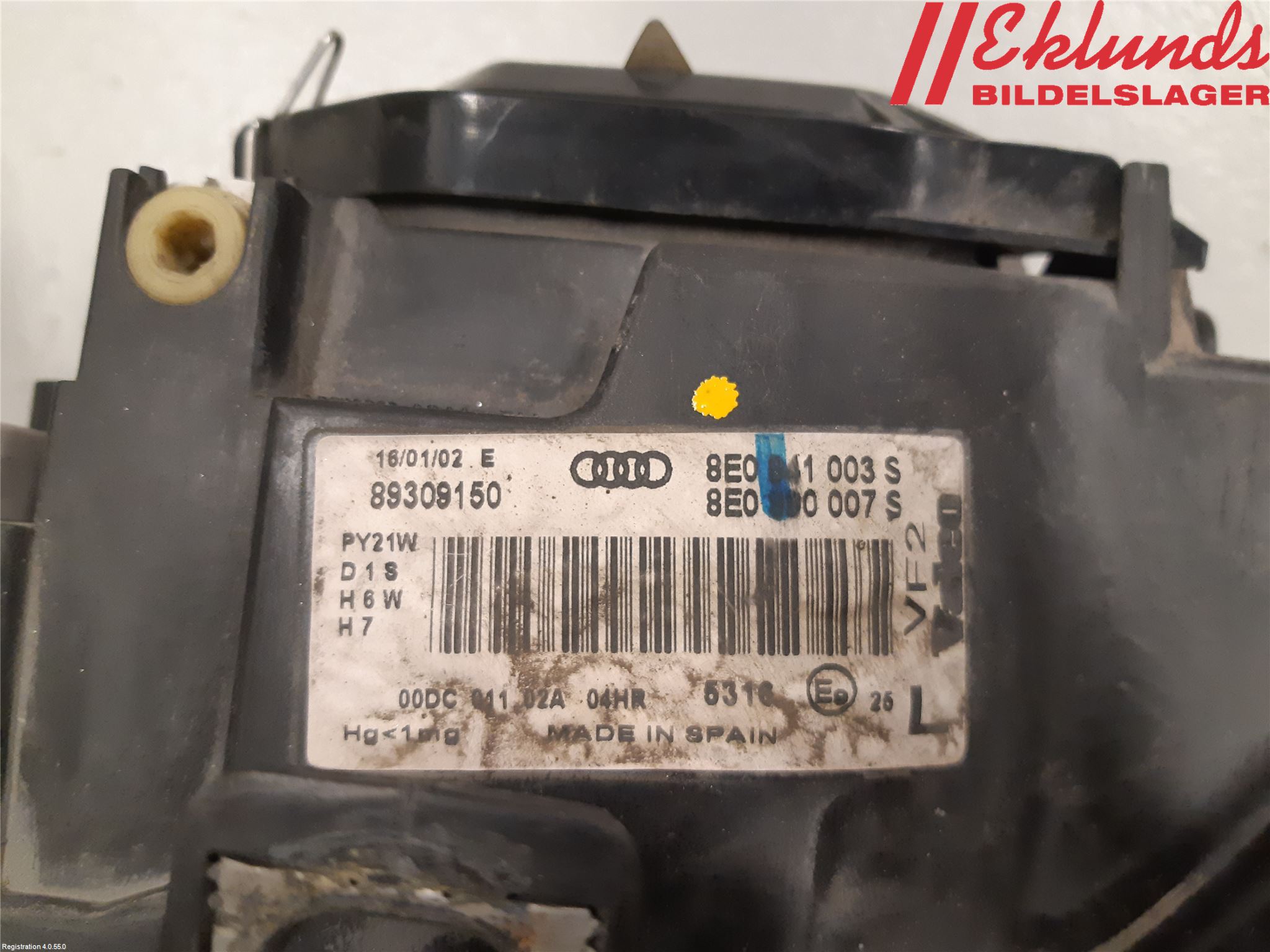 Audi A4/S4 01-05 Strålkastare Vänster