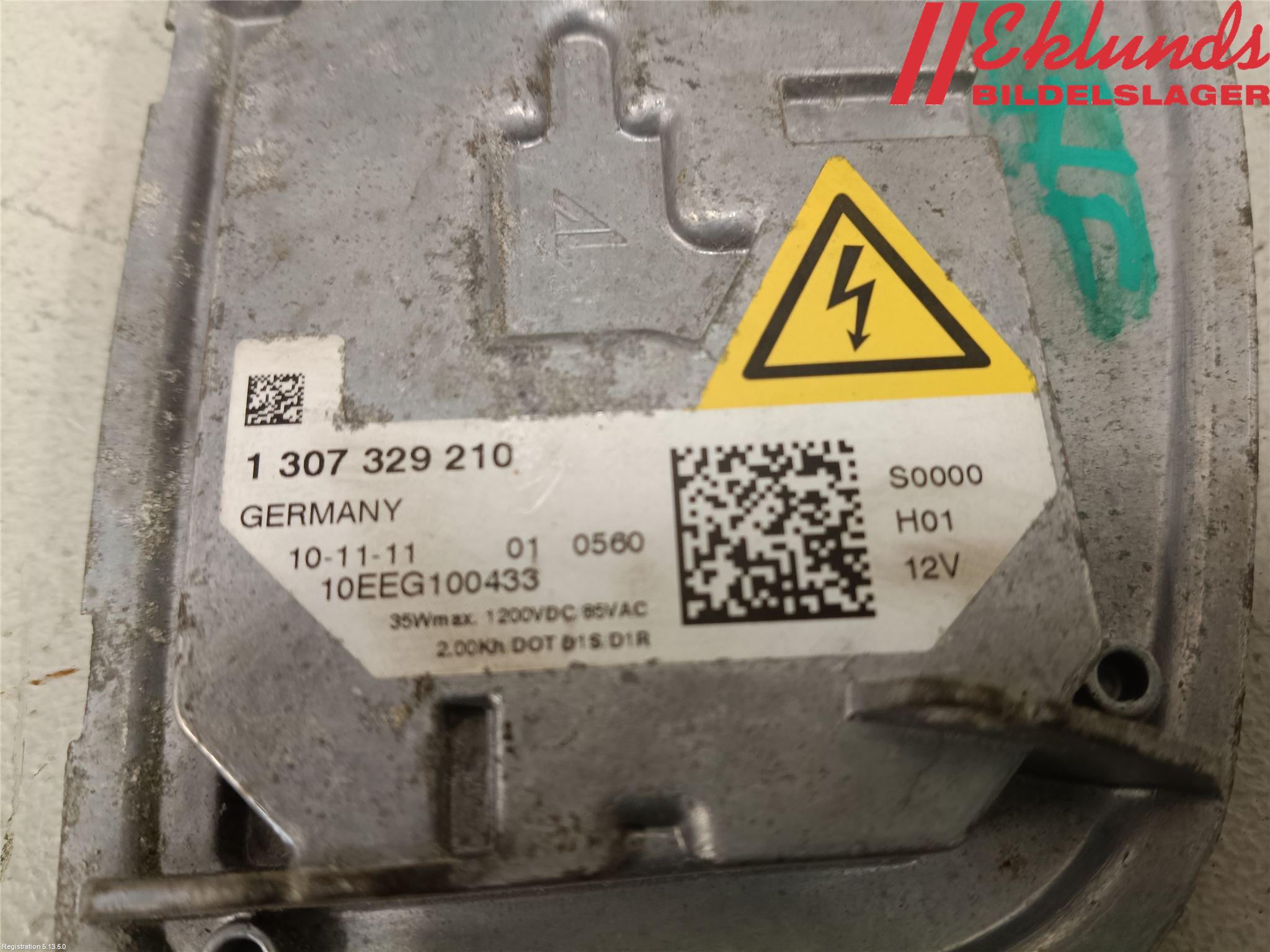 Volvo V50 08-12 Styrenhet Strålkastare