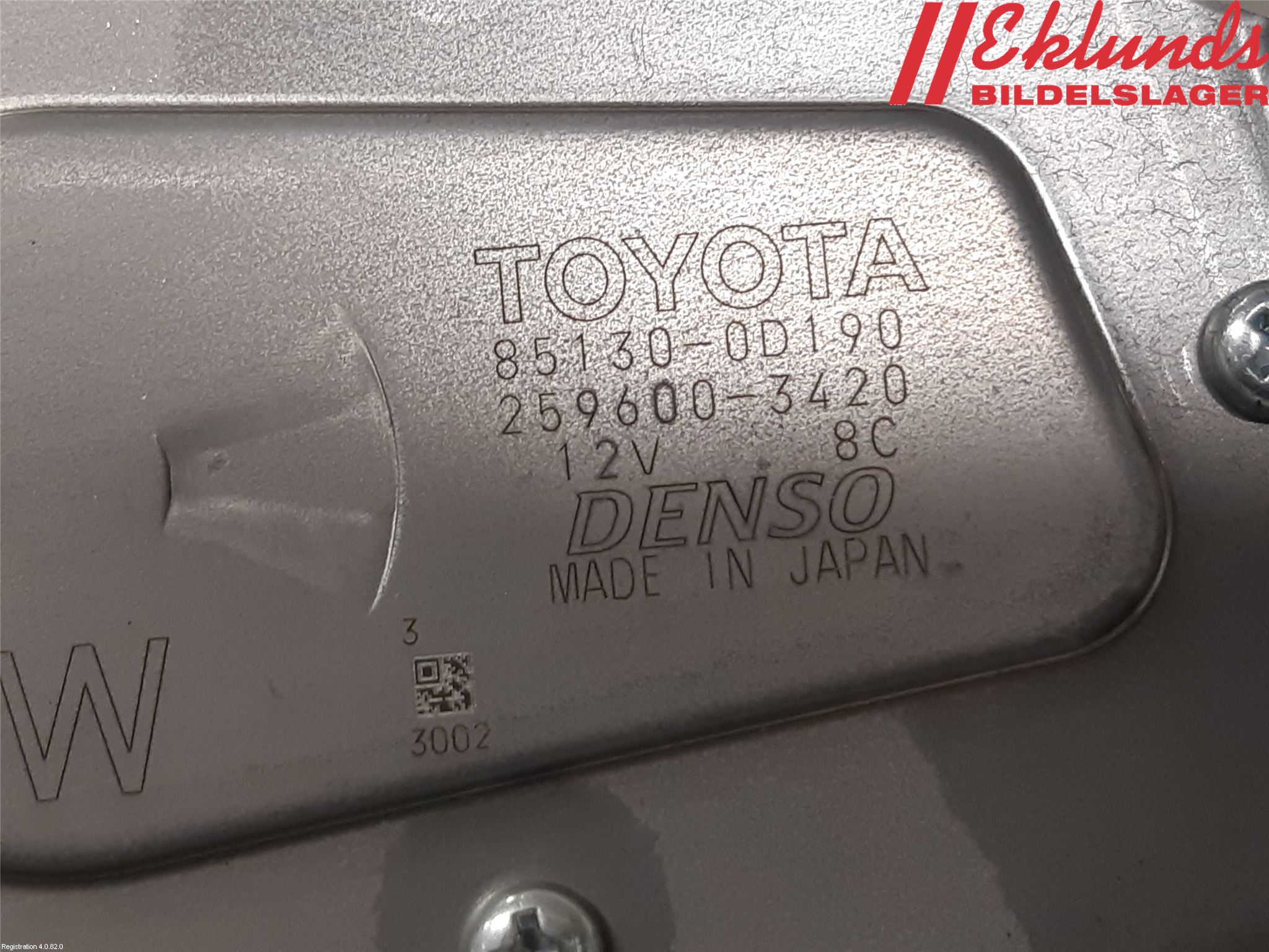 Toyota YARIS XP130 15-20 Torkarmotor Baklucka