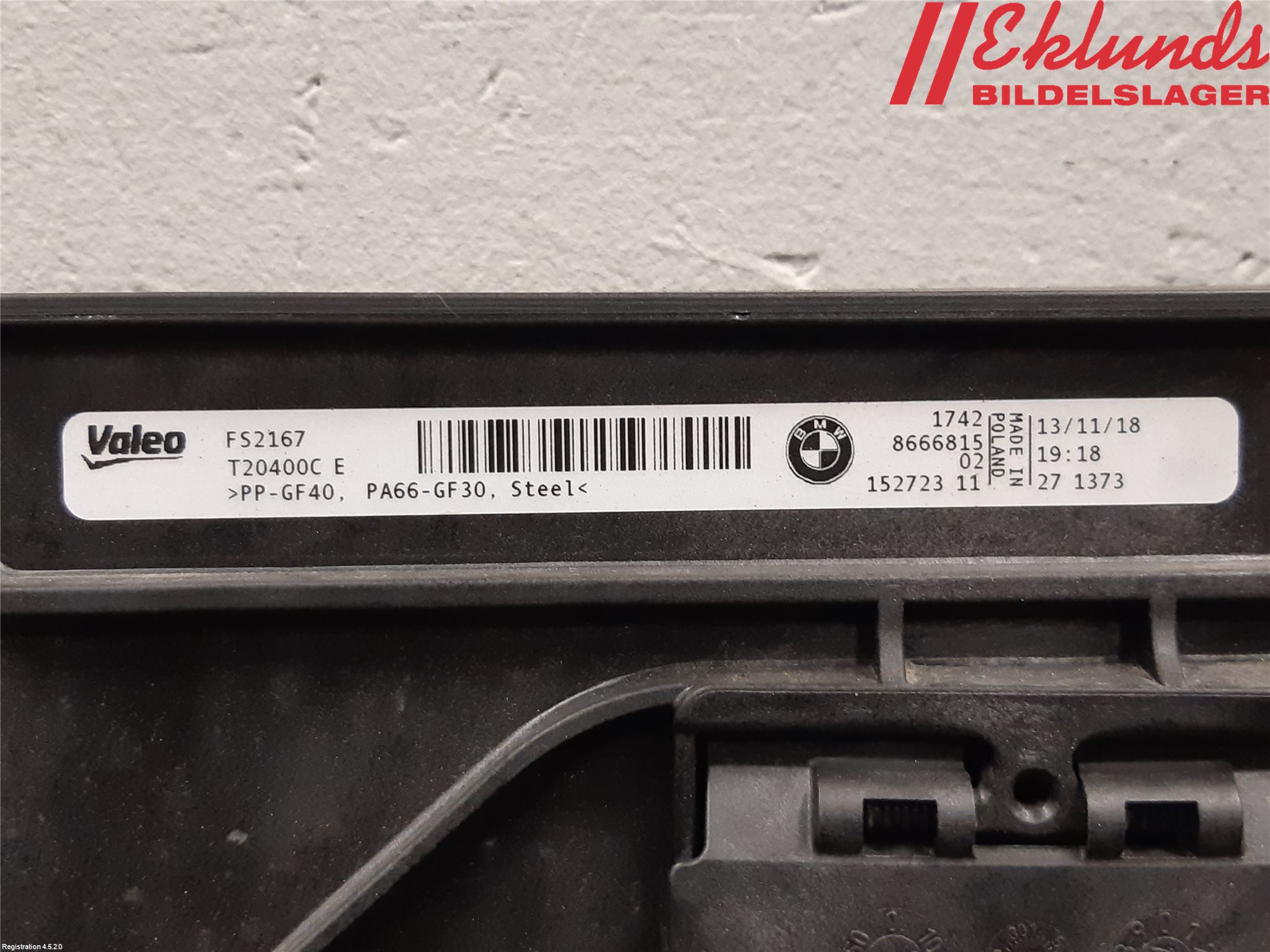 BMW 3 G20/G21/G80/G81 19- Kylfläkt El