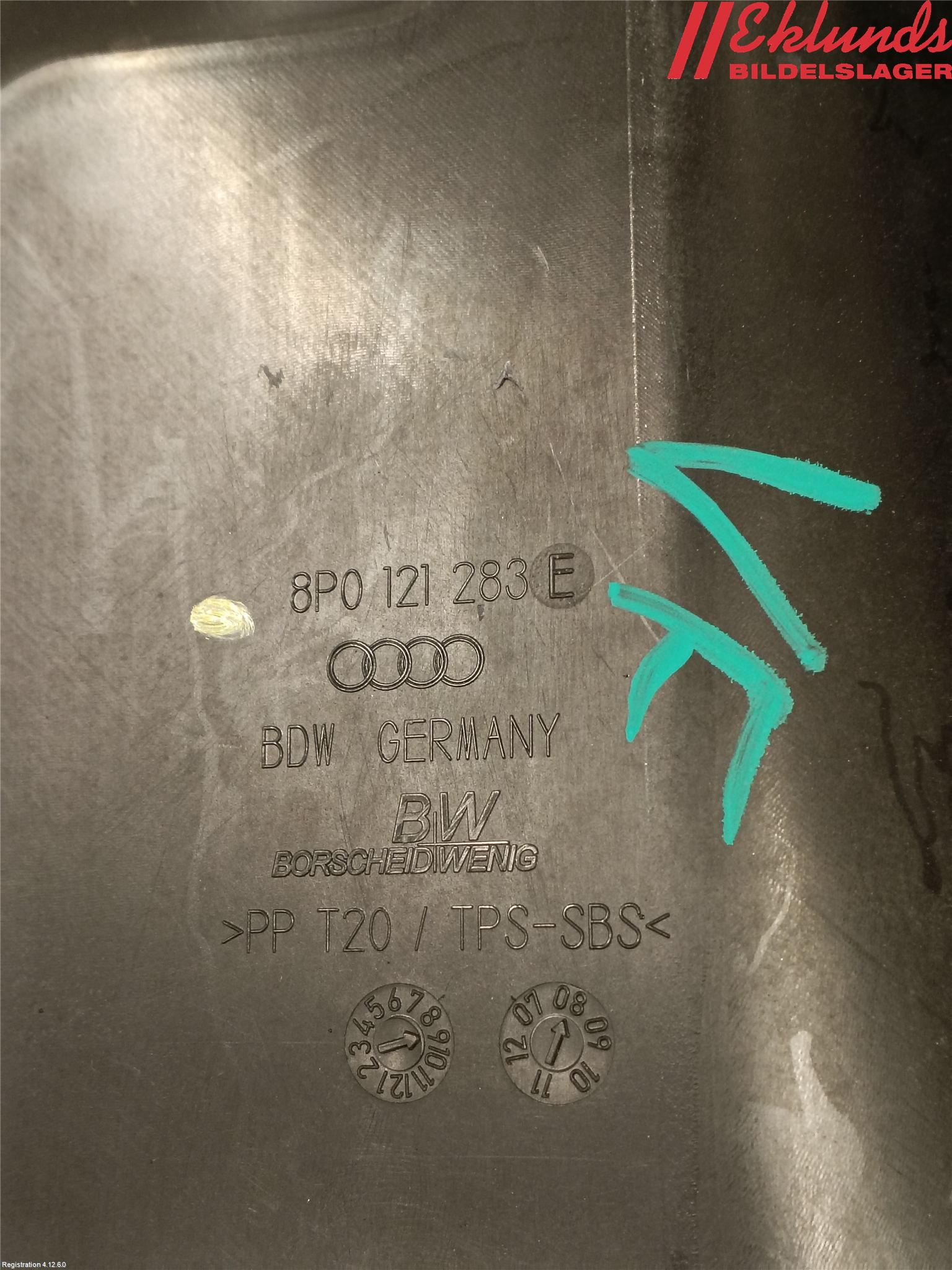 Audi A3/S3 05-13 Deflektor Plåt-Plast Kylning