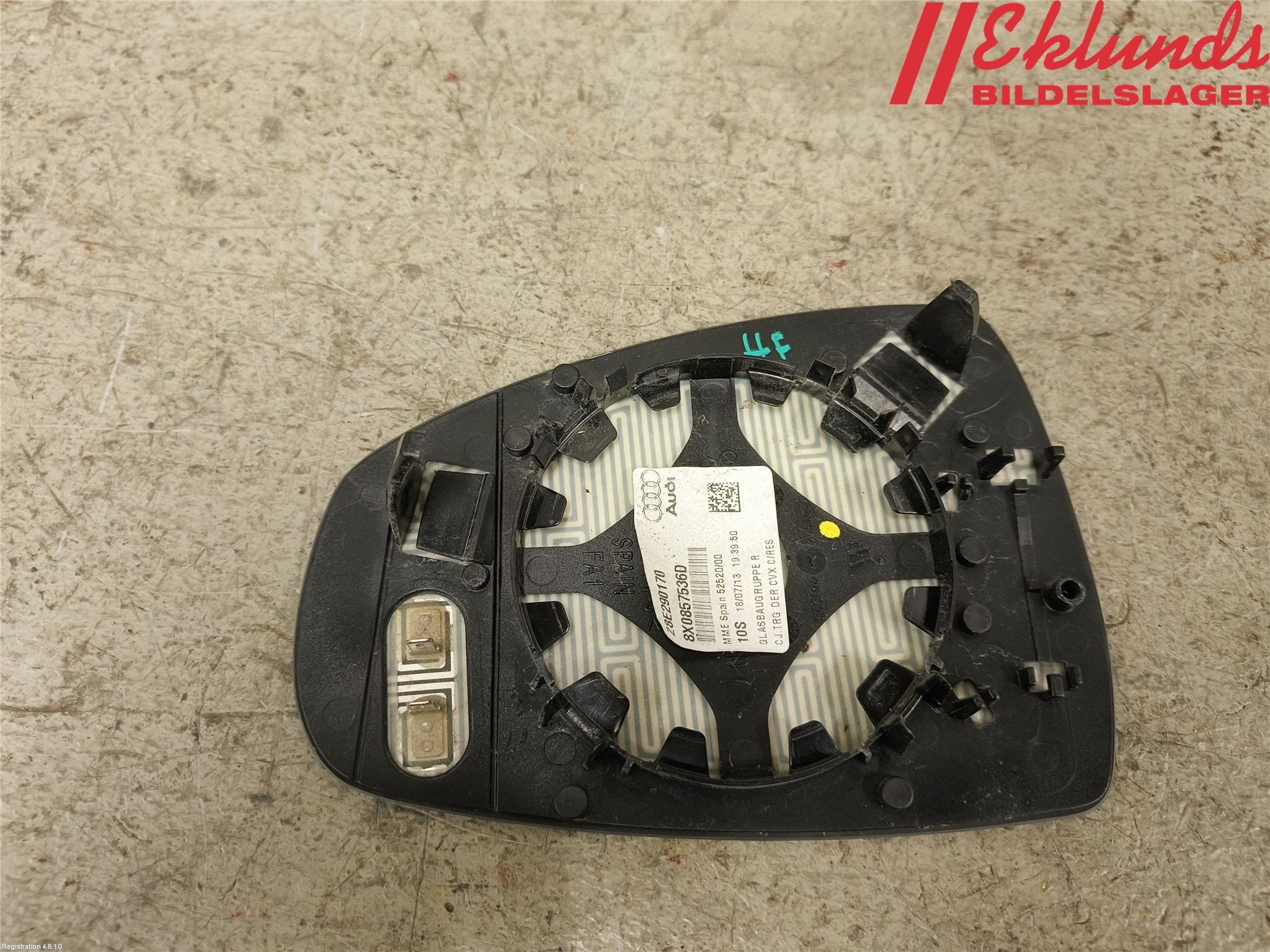 Audi A1/S1 11-18 Spegelglas Hö